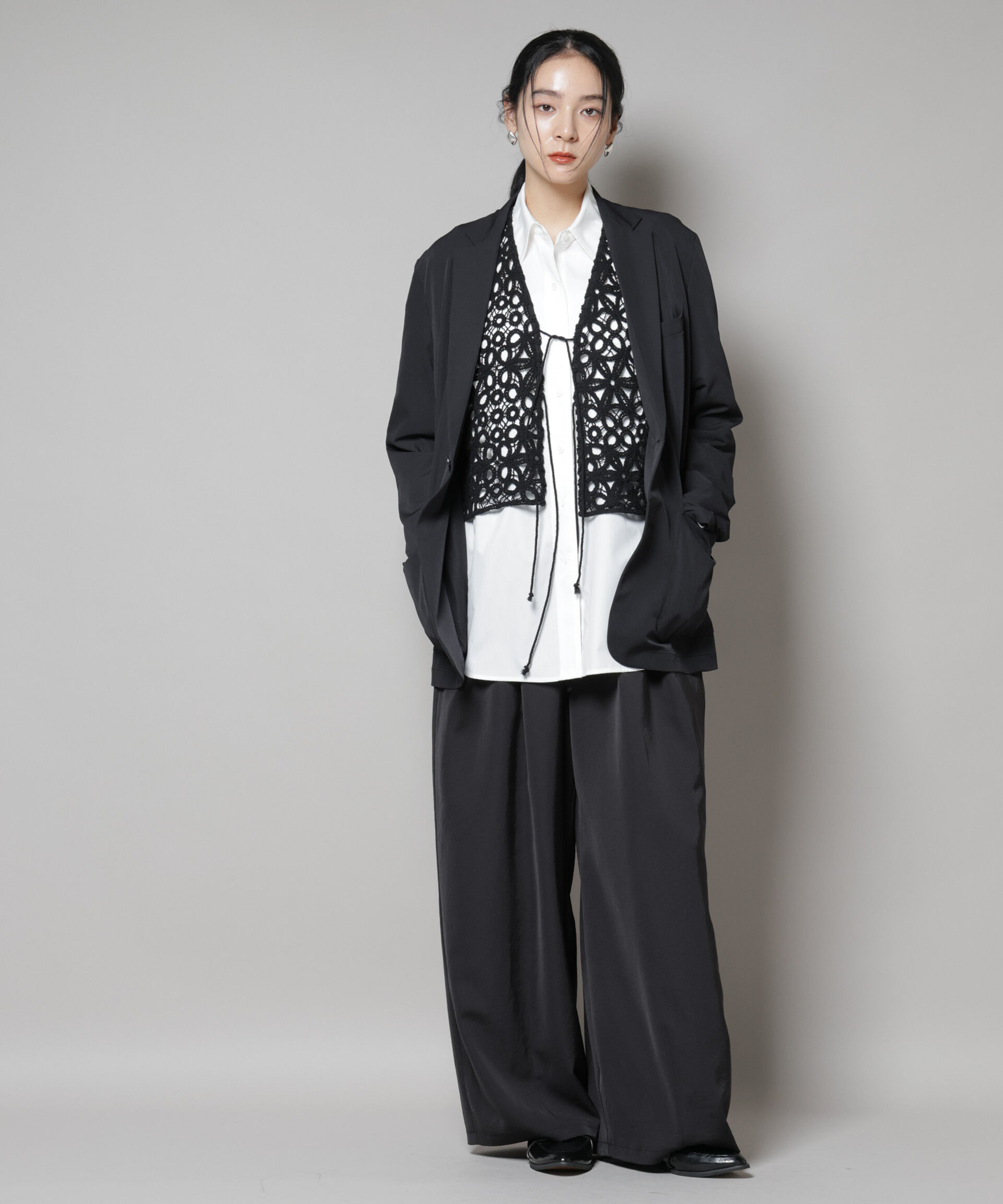 nano･universe「コットンコードレースジャケット」|テーラードジャケット|
