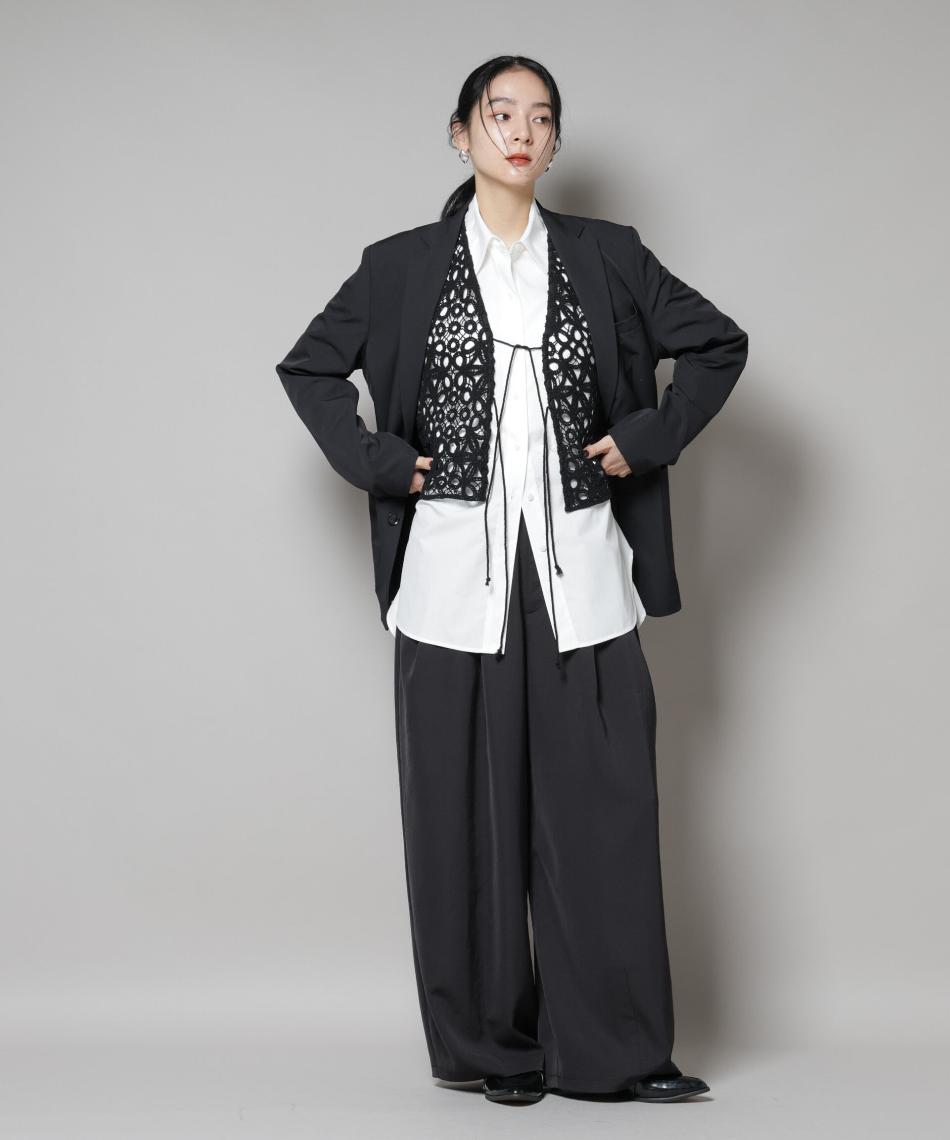 nano･universe「コットンコードレースジャケット」|テーラードジャケット|
