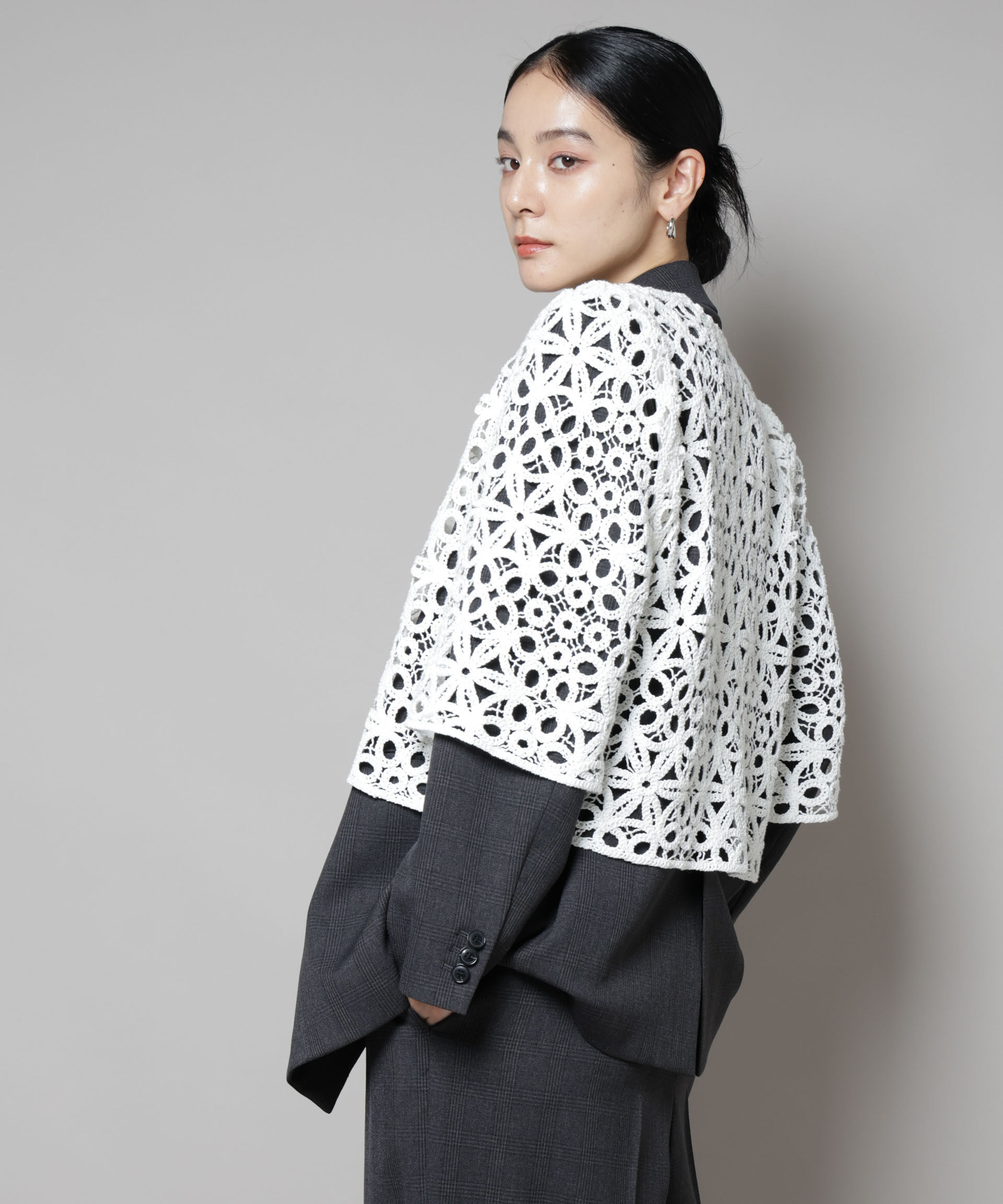 nano･universe「コットンコードレースジャケット」|テーラードジャケット|