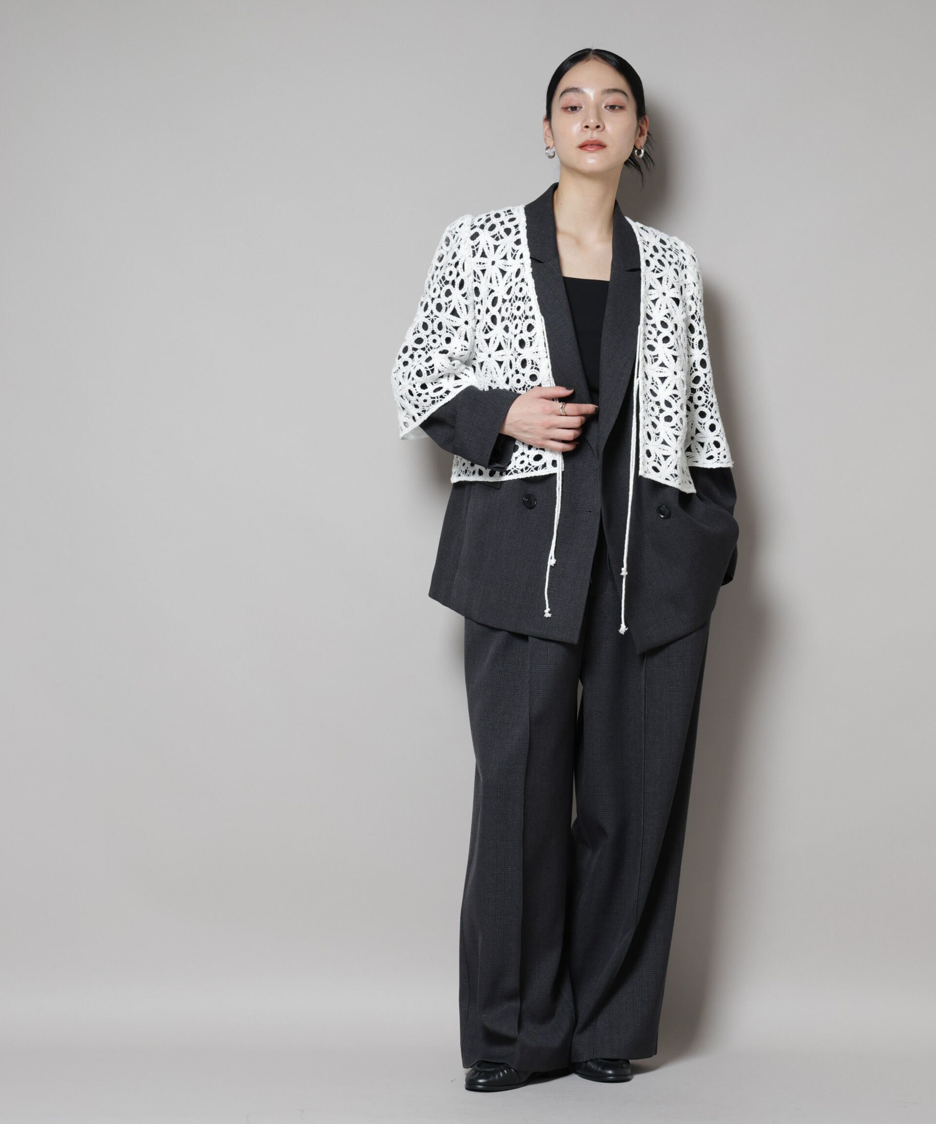 nano･universe「コットンコードレースジャケット」|テーラードジャケット|