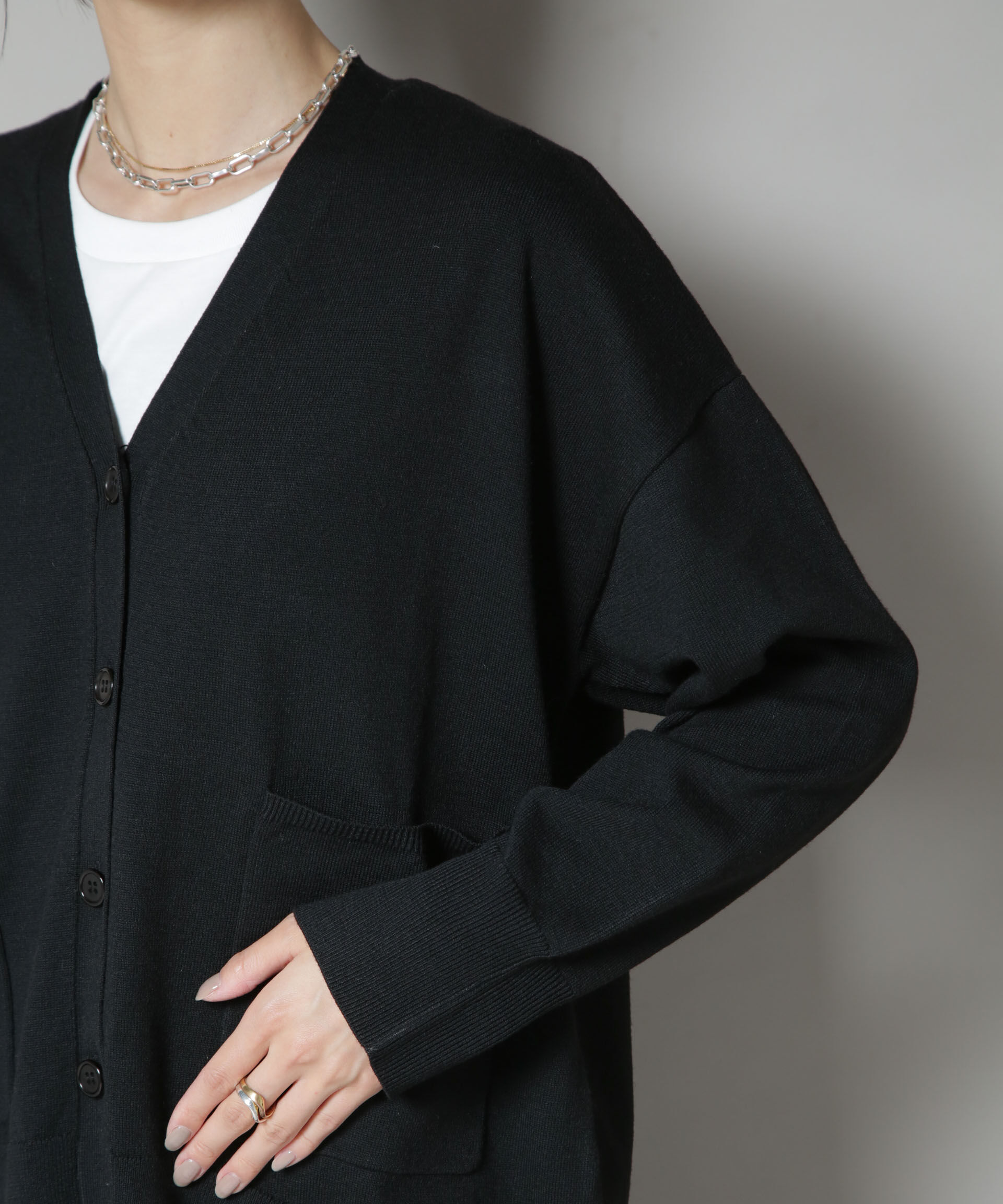 nano･universe「毛玉抑制ニットカーディガン(セットアップ可)」|ニット・セーター|