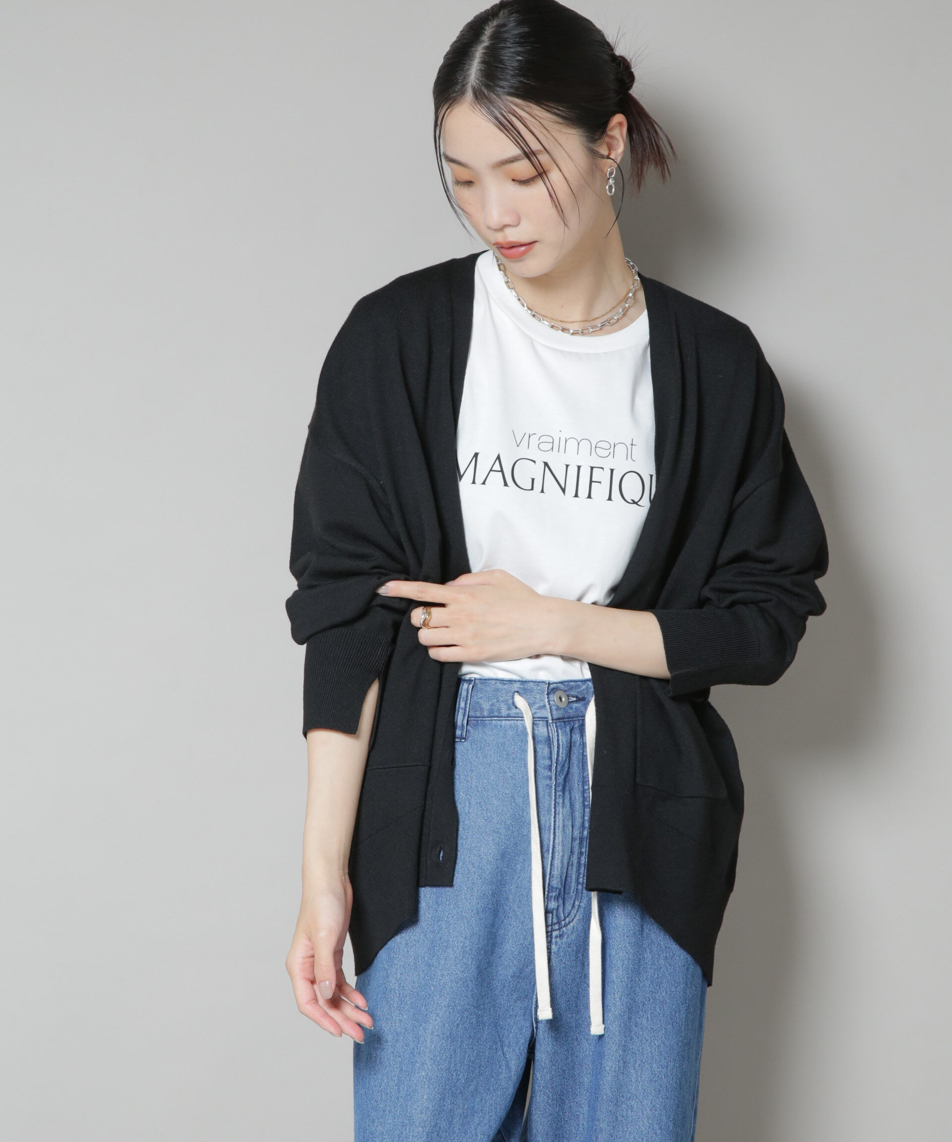 nano･universe「毛玉抑制ニットカーディガン(セットアップ可)」|ニット・セーター|