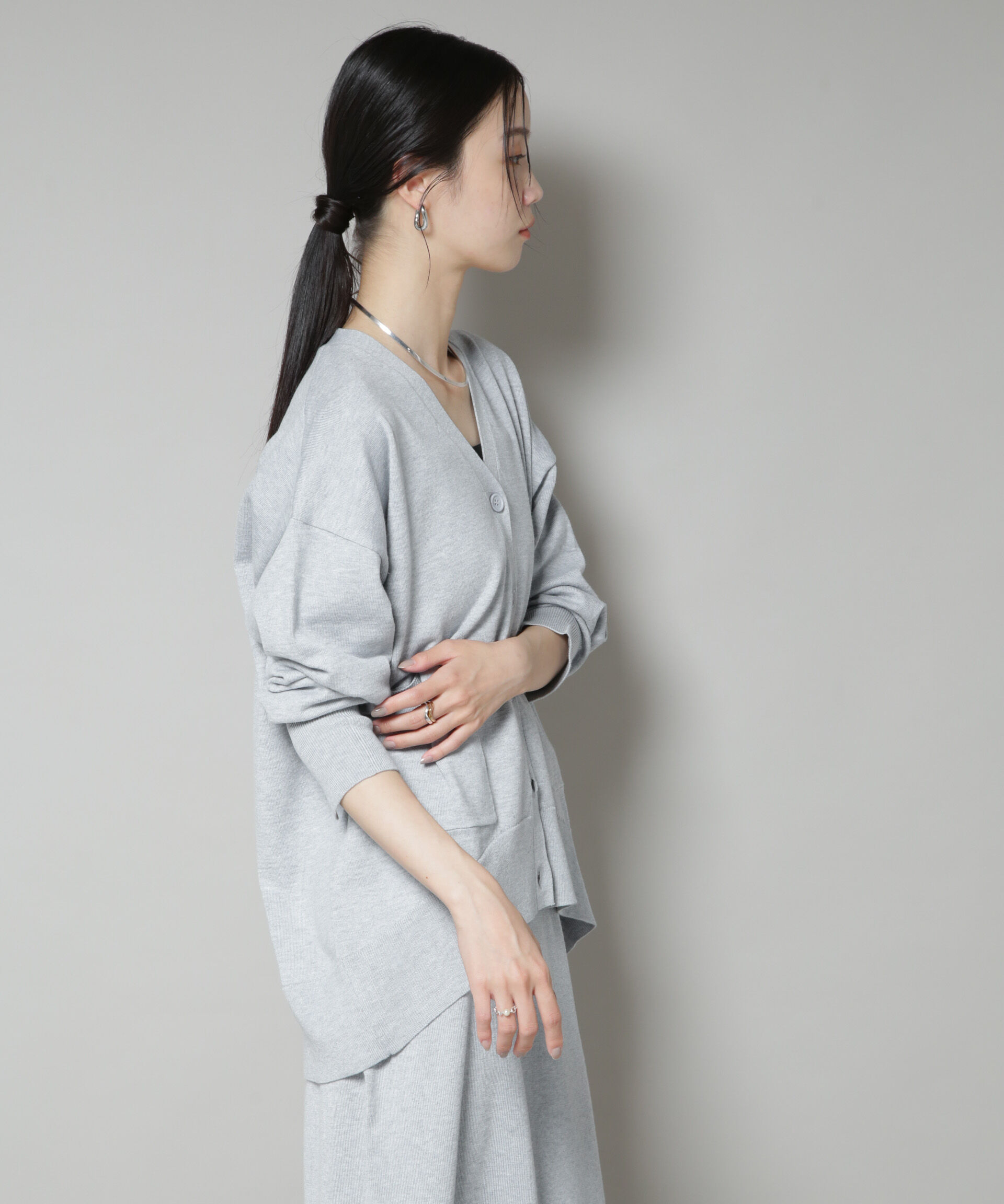 nano･universe「毛玉抑制ニットカーディガン(セットアップ可)」|ニット・セーター|