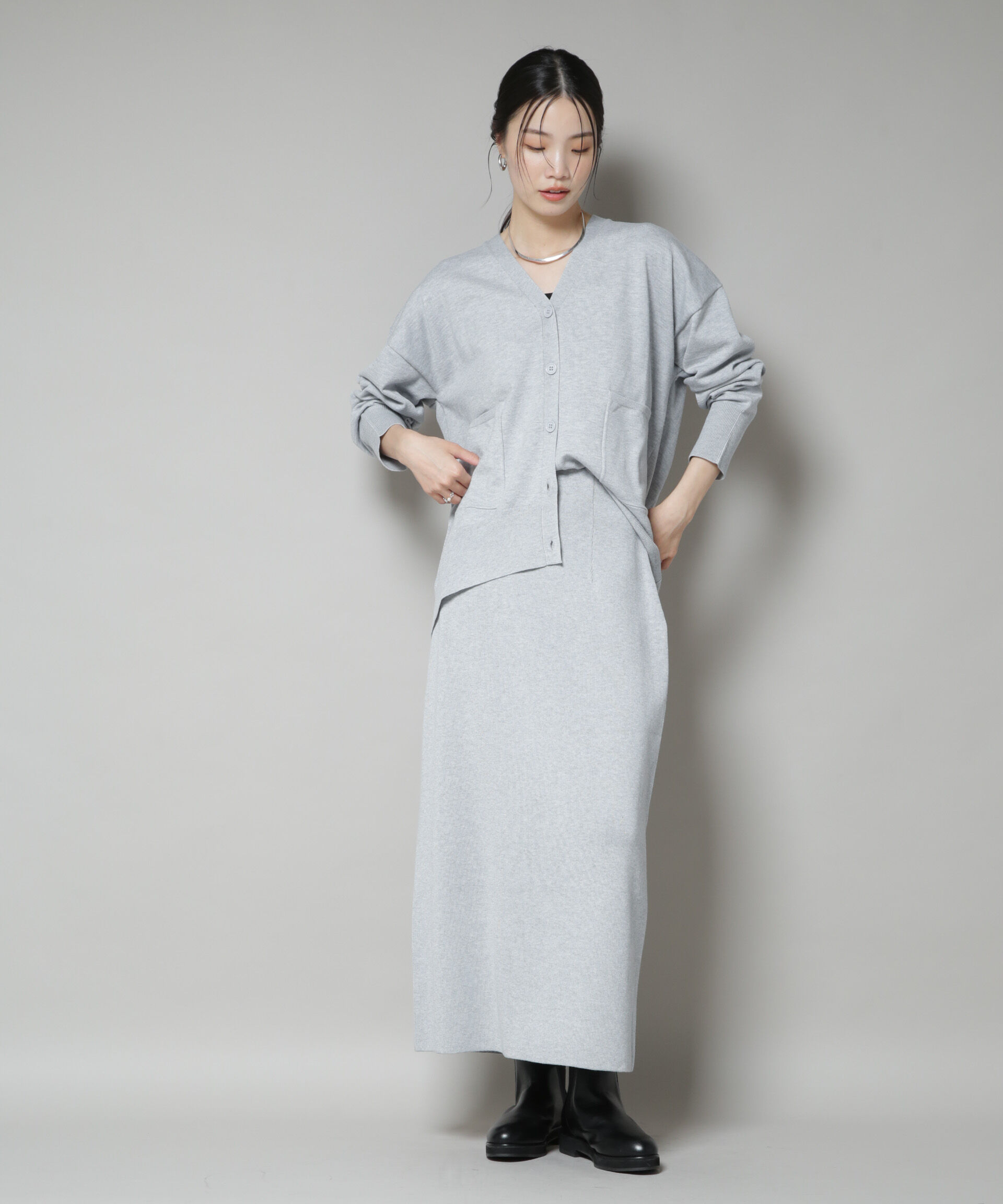 nano･universe「毛玉抑制ニットカーディガン(セットアップ可)」|ニット・セーター|