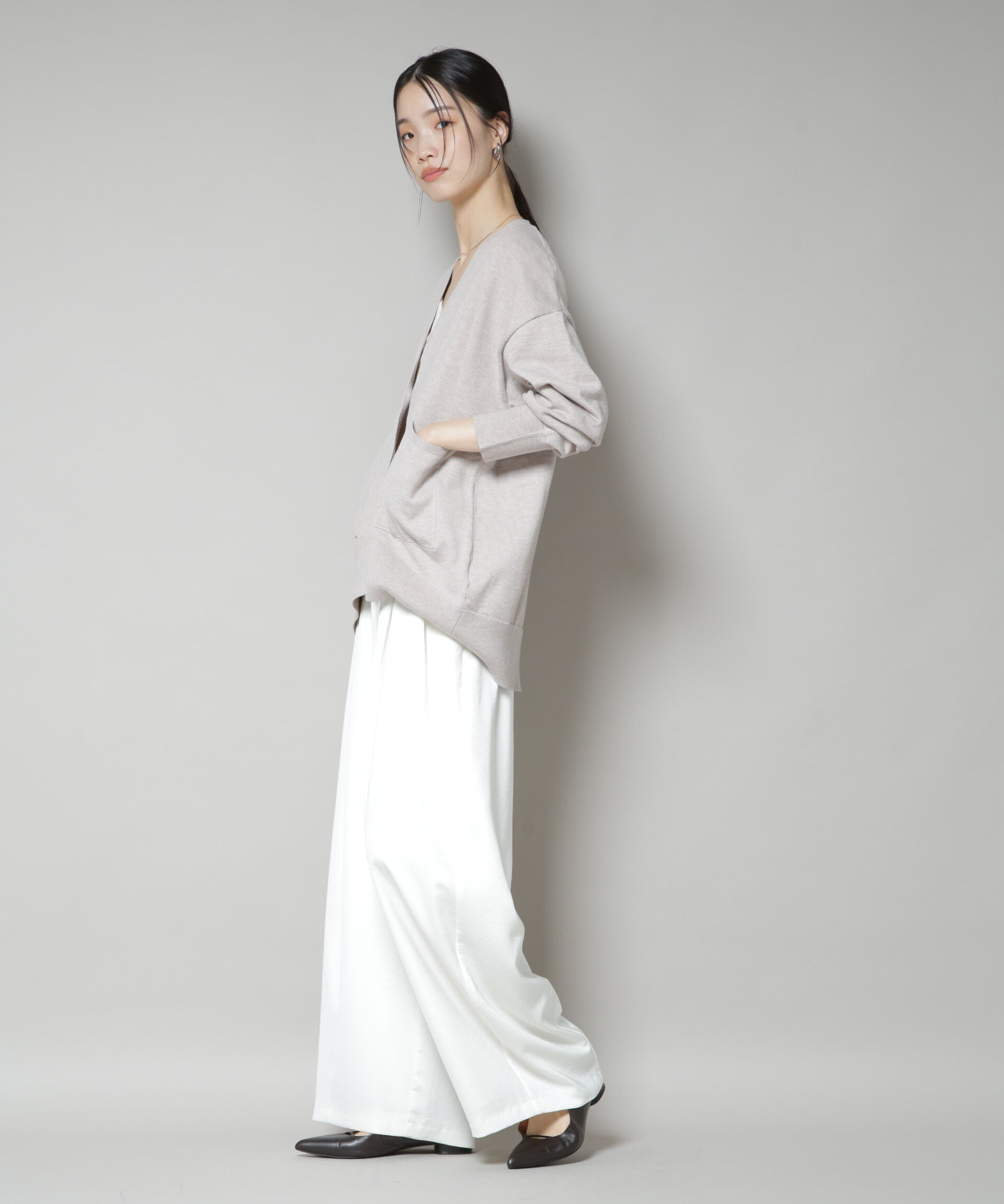 nano･universe「毛玉抑制ニットカーディガン(セットアップ可)」|ニット・セーター|