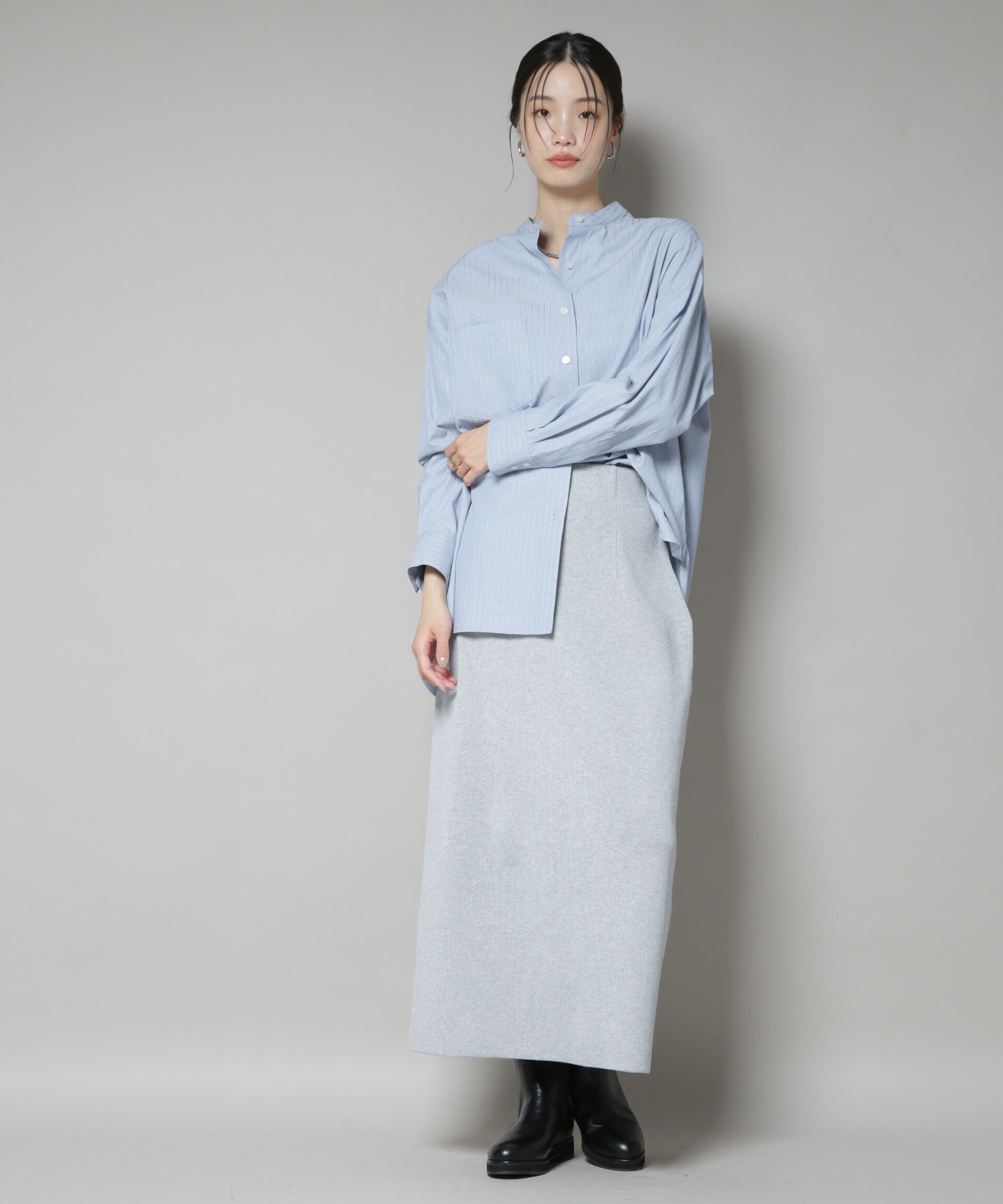 nano･universe「毛玉抑制総針スカート(セットアップ可)」|スカート|