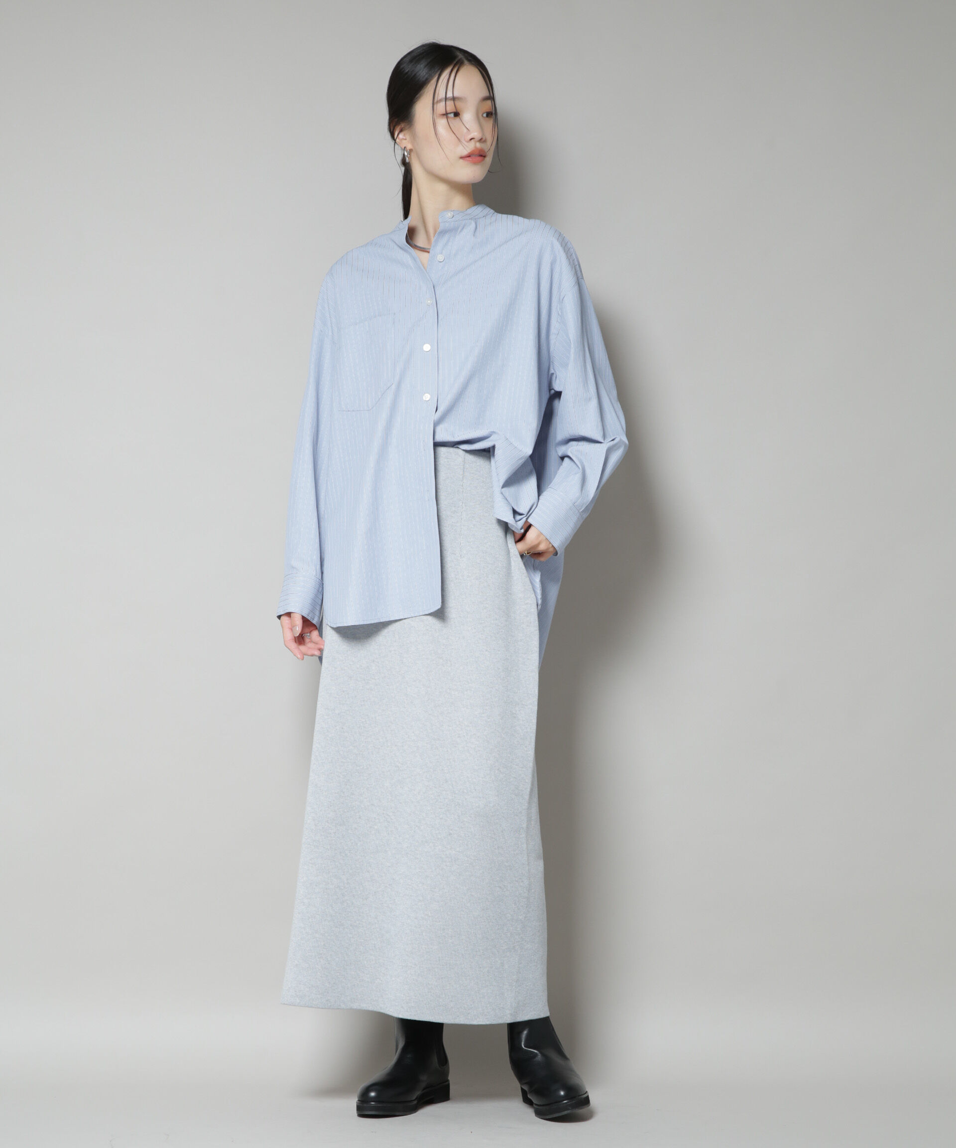 nano･universe「毛玉抑制総針スカート(セットアップ可)」|スカート|