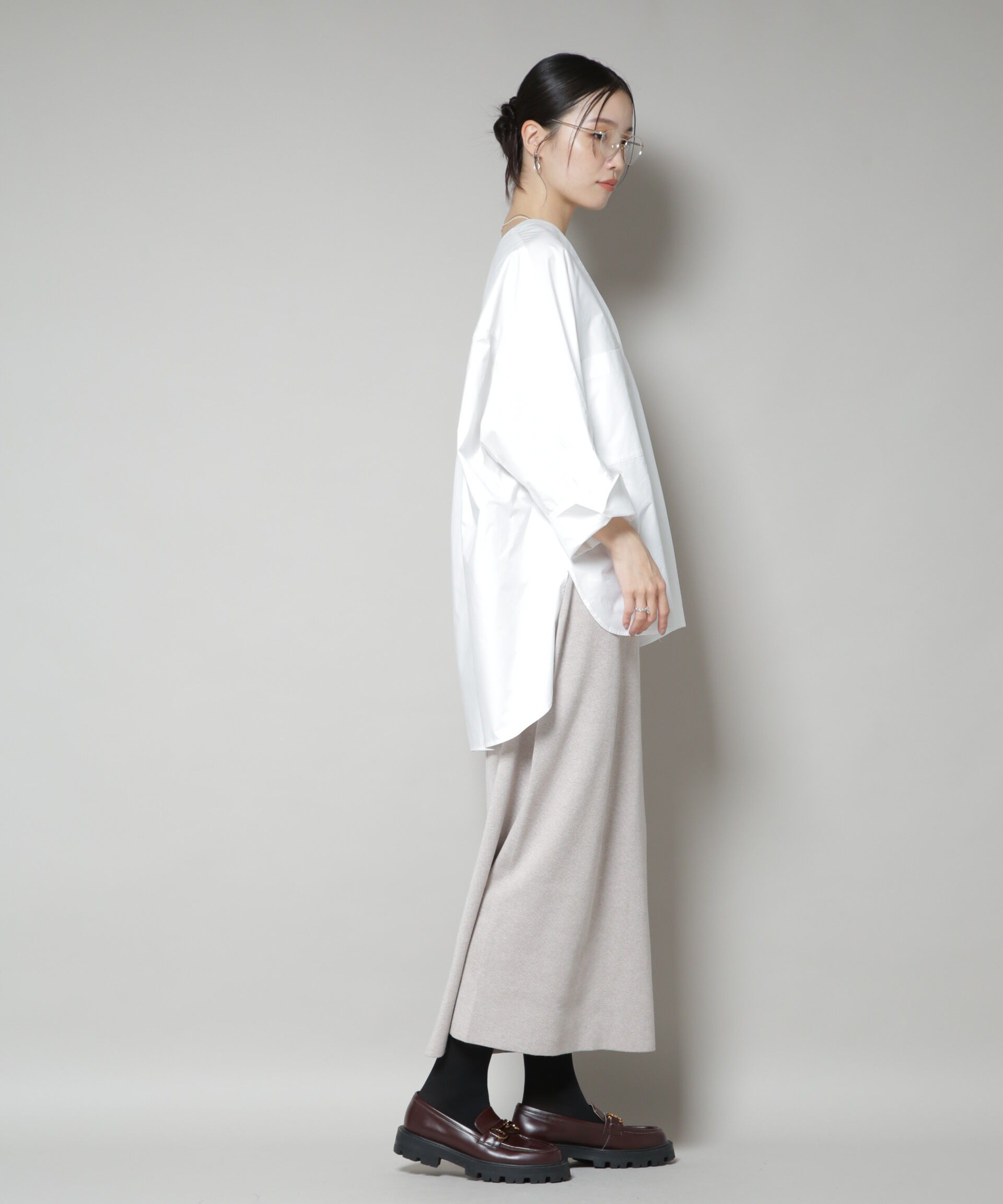 nano･universe「毛玉抑制総針スカート(セットアップ可)」|スカート|