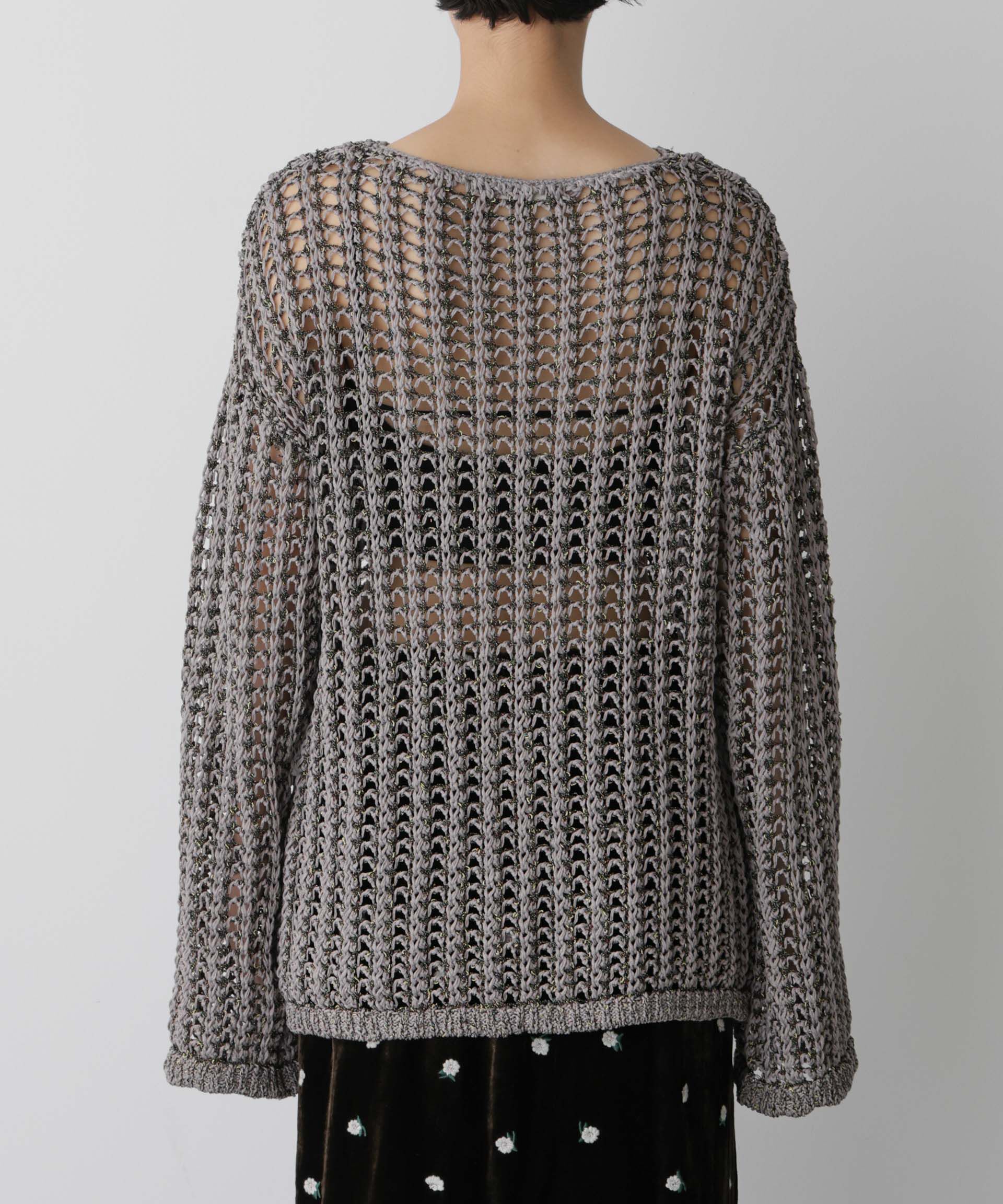 nano･universe「「STEVELOUR」シャイニーレースニットトップス」|ニット・セーター|