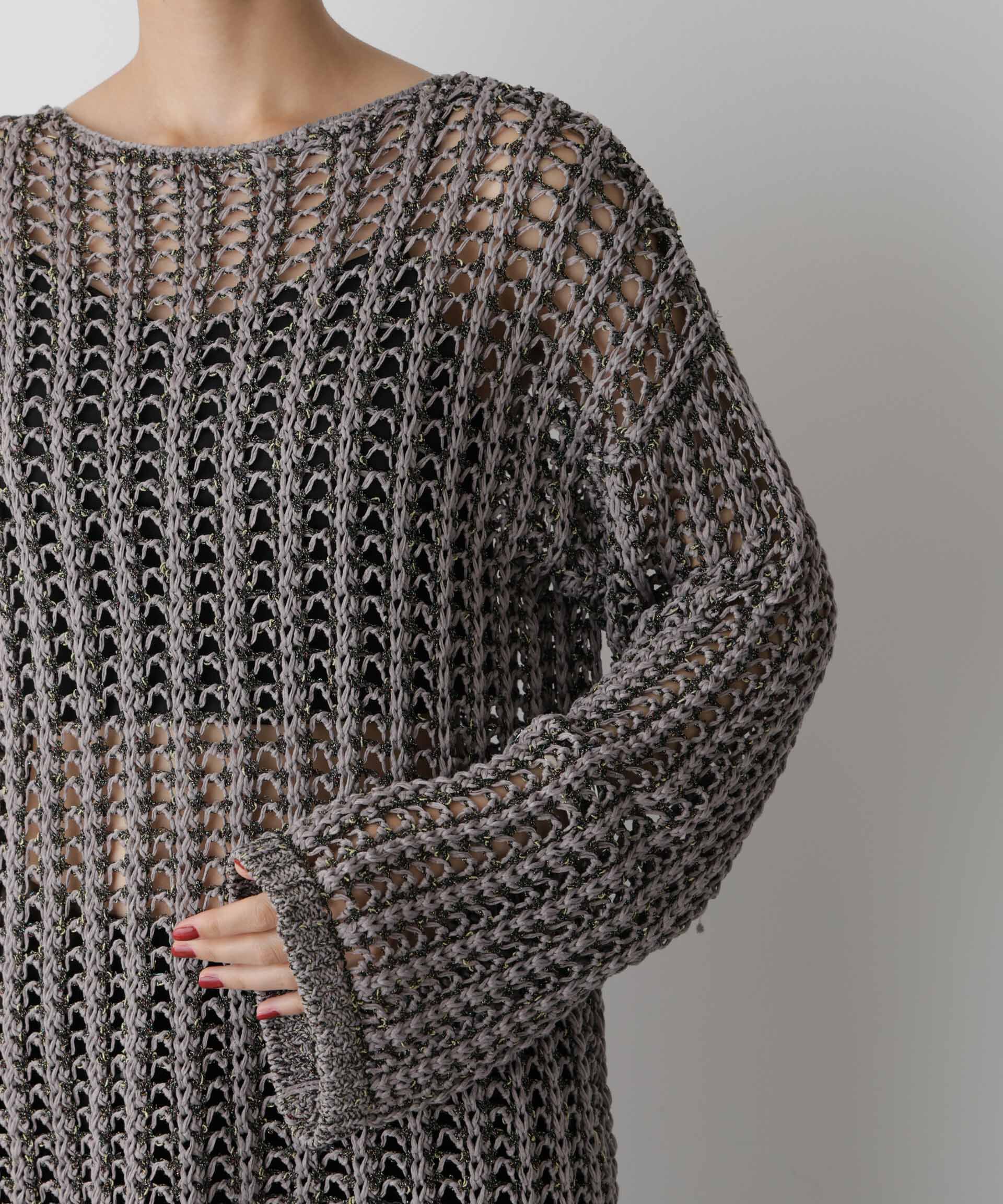 nano･universe「「STEVELOUR」シャイニーレースニットトップス」|ニット・セーター|