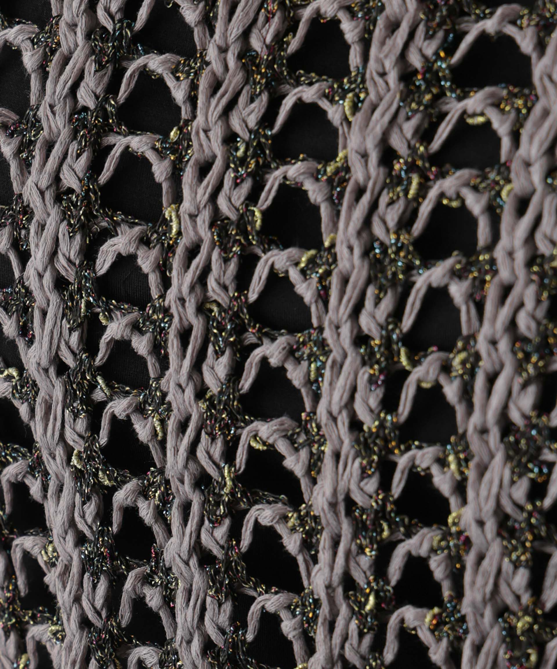 nano･universe「「STEVELOUR」シャイニーレースニットトップス」|ニット・セーター|