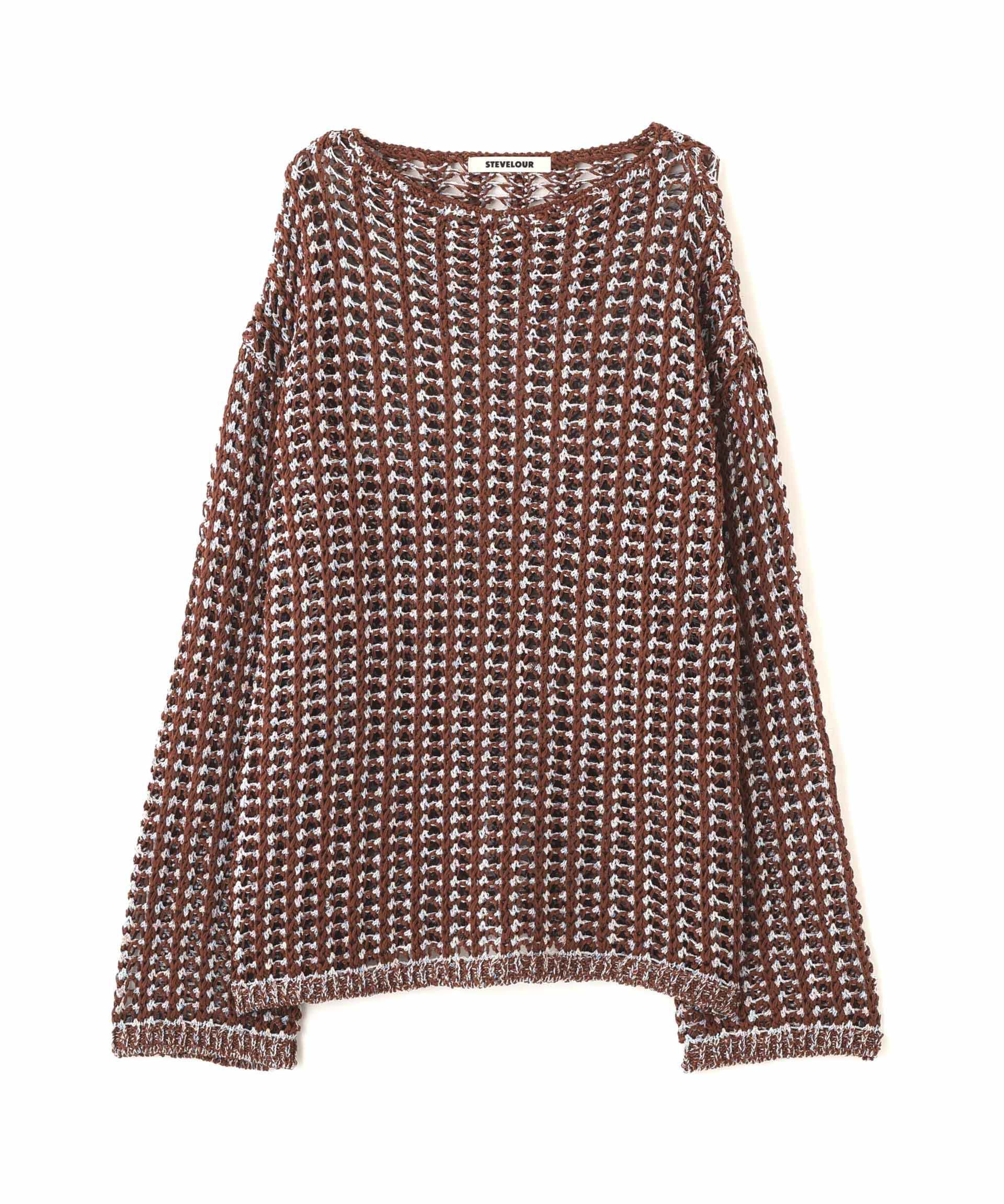 nano･universe「「STEVELOUR」シャイニーレースニットトップス」|ニット・セーター|