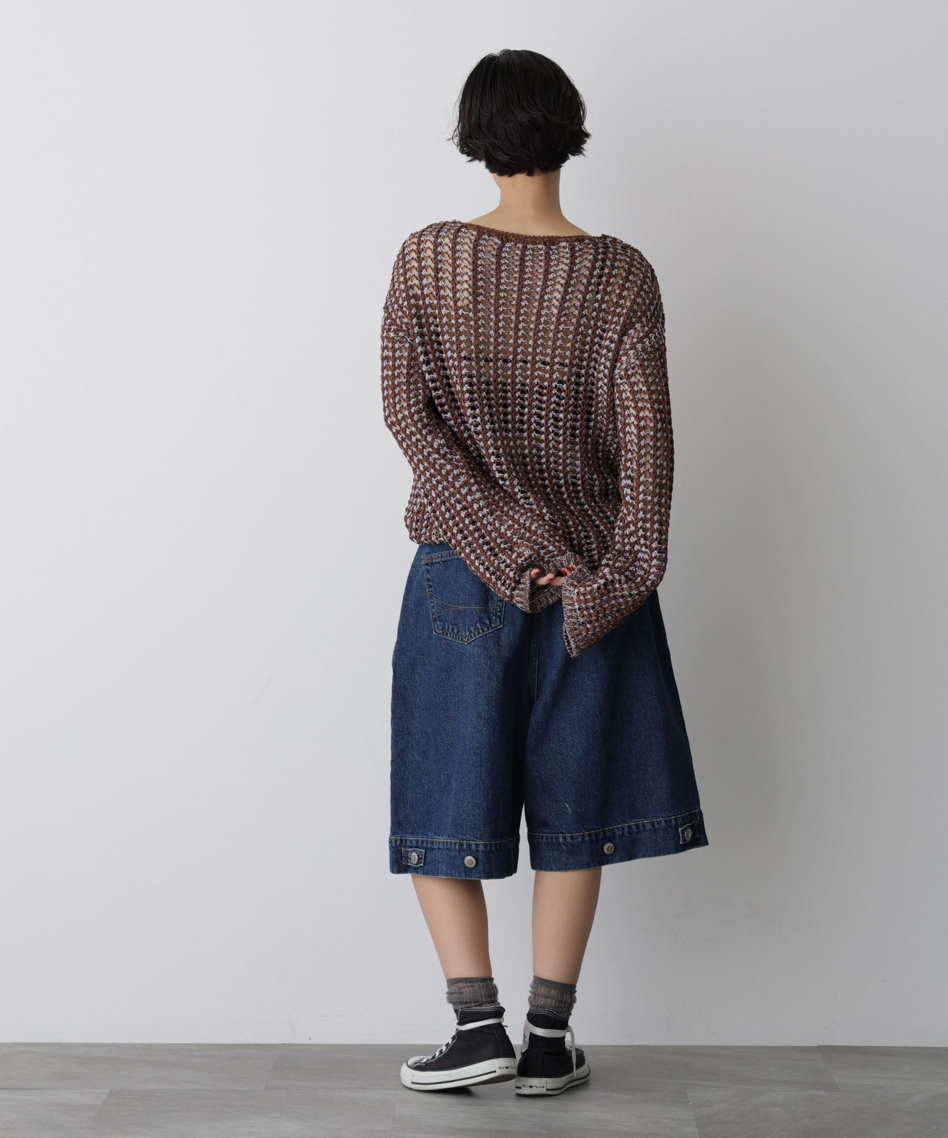 nano･universe「「STEVELOUR」シャイニーレースニットトップス」|ニット・セーター|