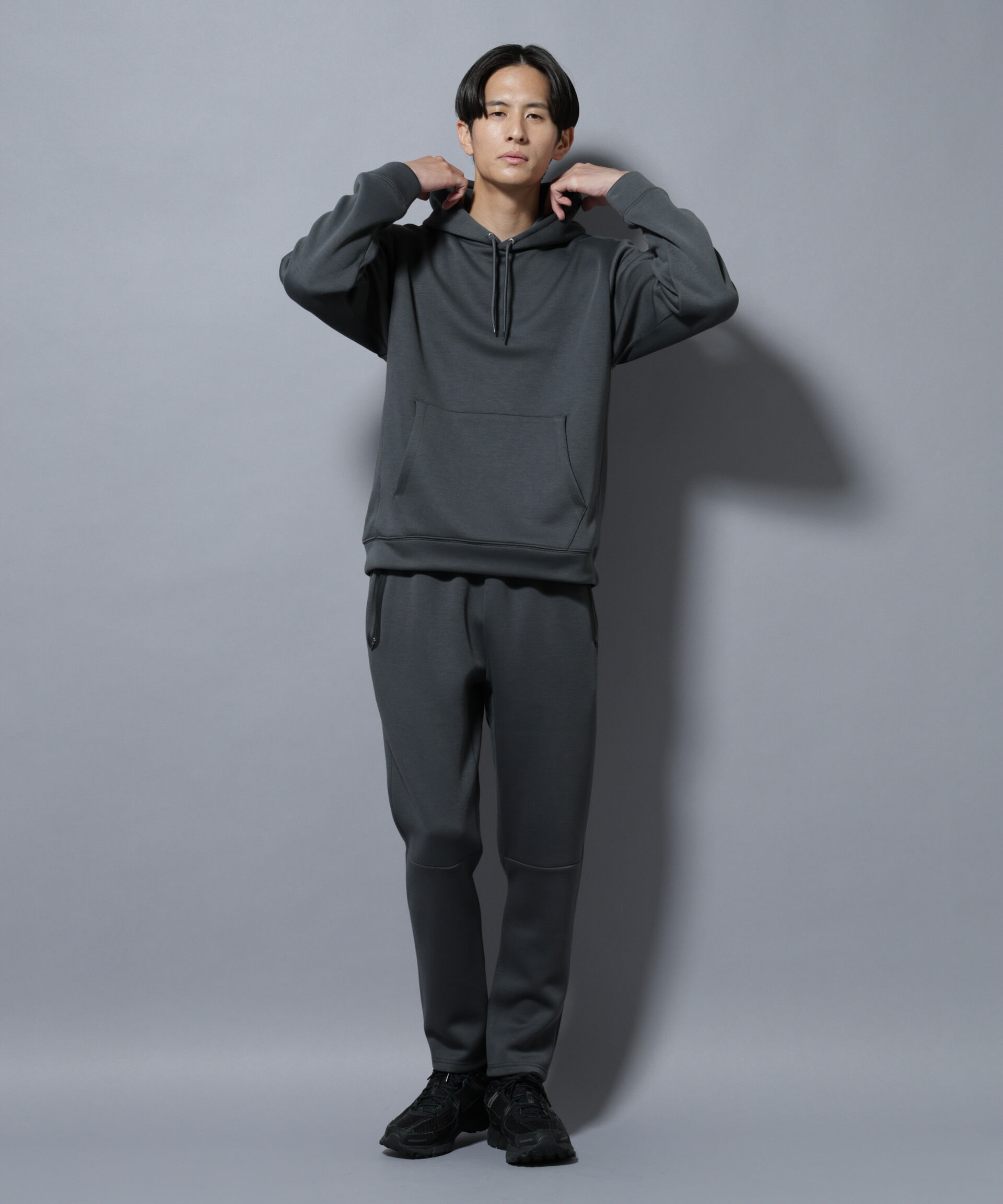 nano･universe「パネルダンボールジョガーパンツ（セットアップ可）」|チノ|