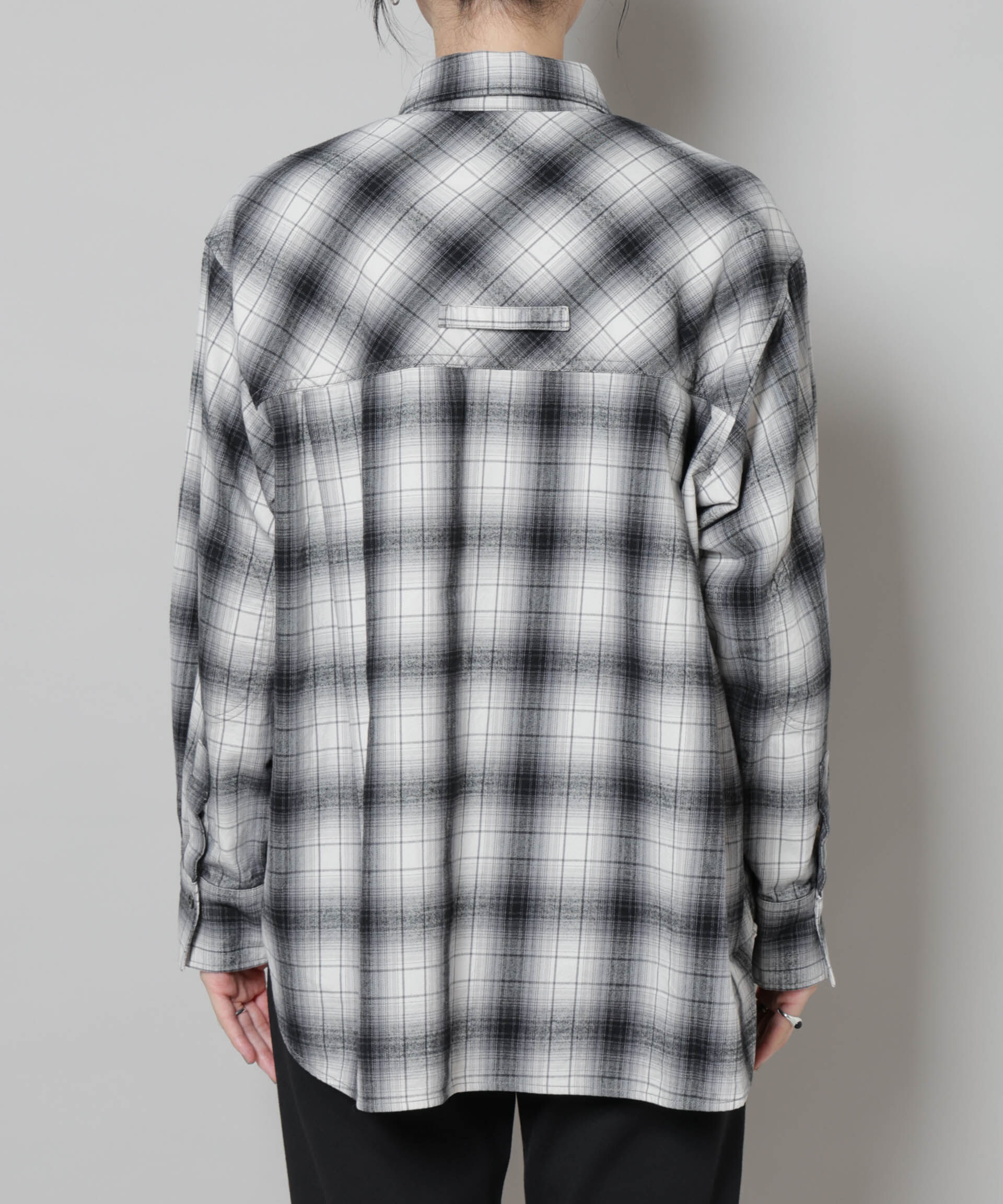 nano･universe「オンブレチェックオーバーネルシャツ」|シャツ・ブラウス|