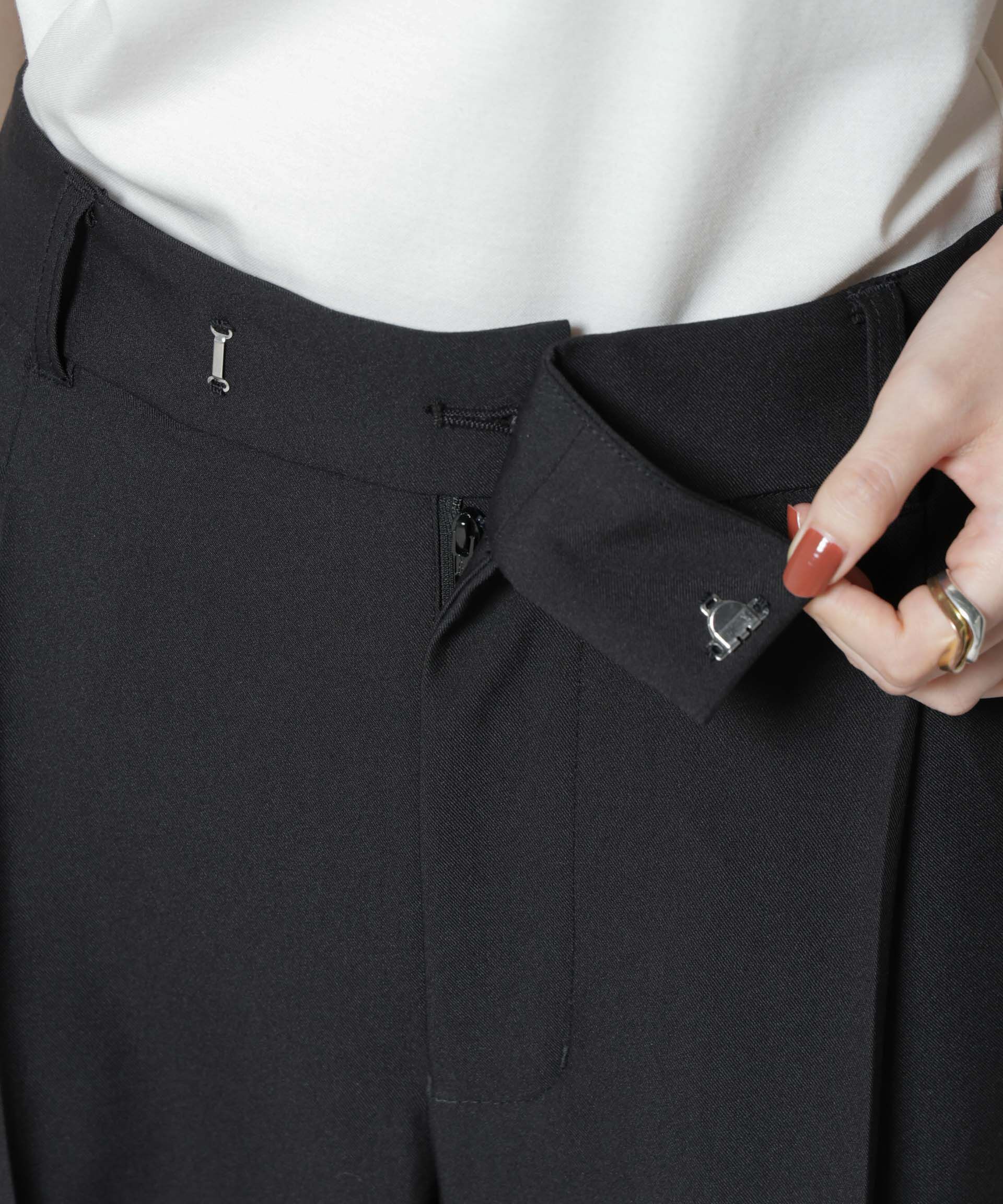 nano･universe「ワンタックセンタープレスストレートパンツ(セットアップ可)」|チノ|