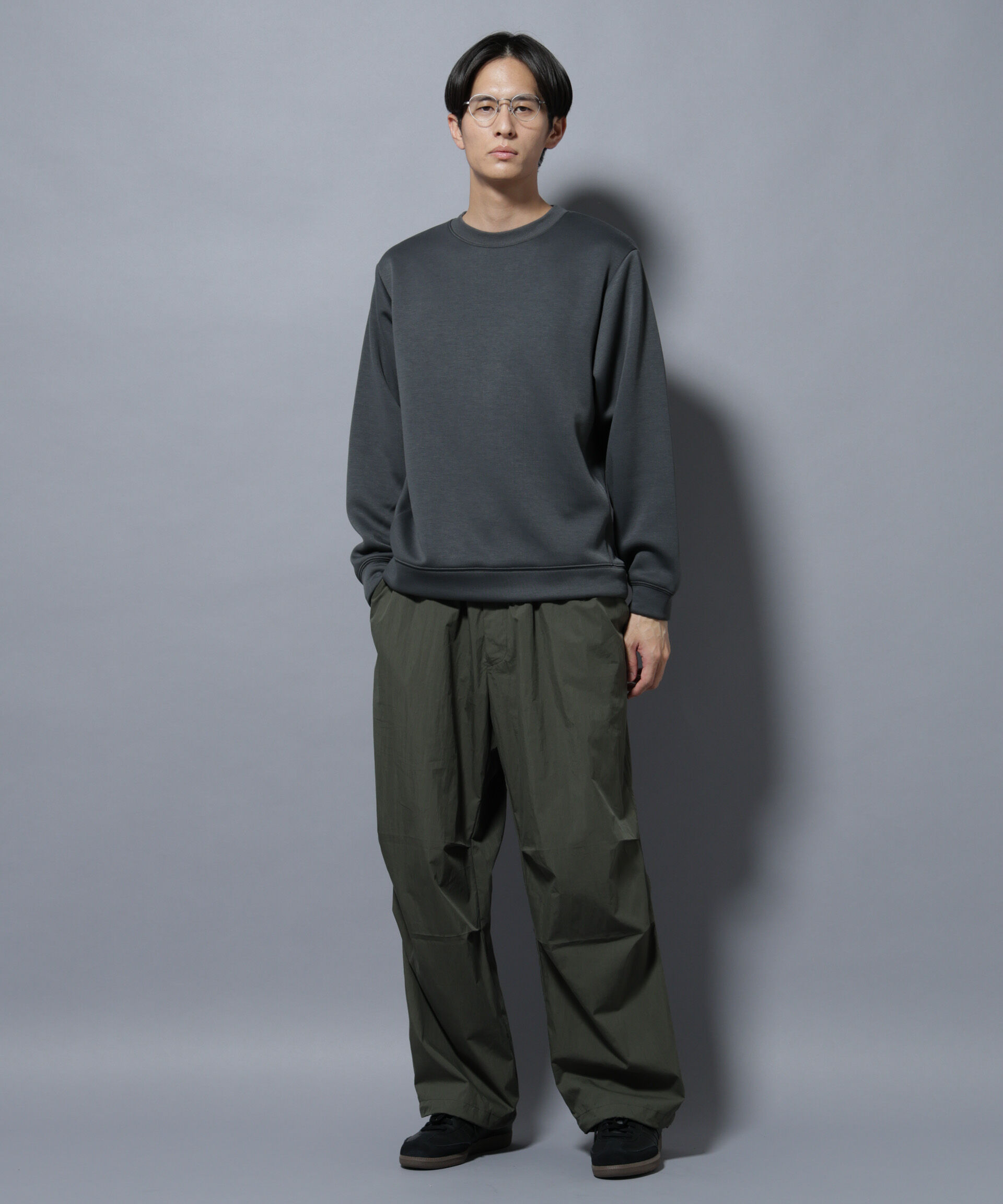 nano･universe「パネルダンボールプルオーバー 長袖(セットアップ可)」|Tシャツ・カットソー|