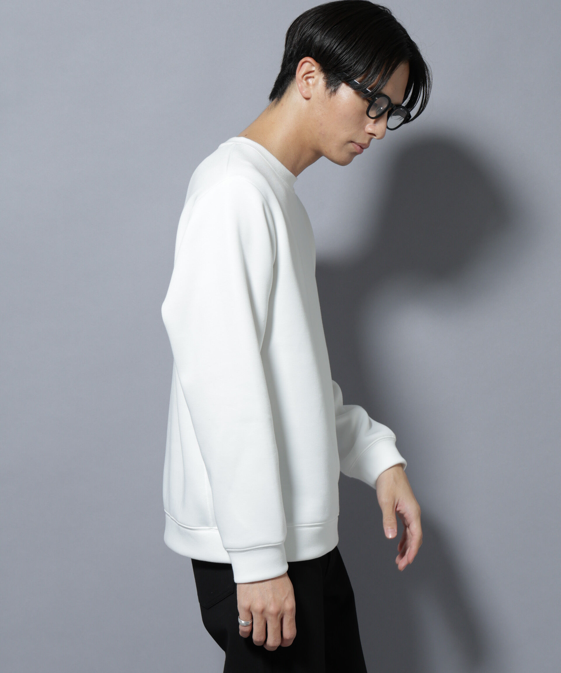 nano･universe「パネルダンボールプルオーバー 長袖(セットアップ可)」|Tシャツ・カットソー|