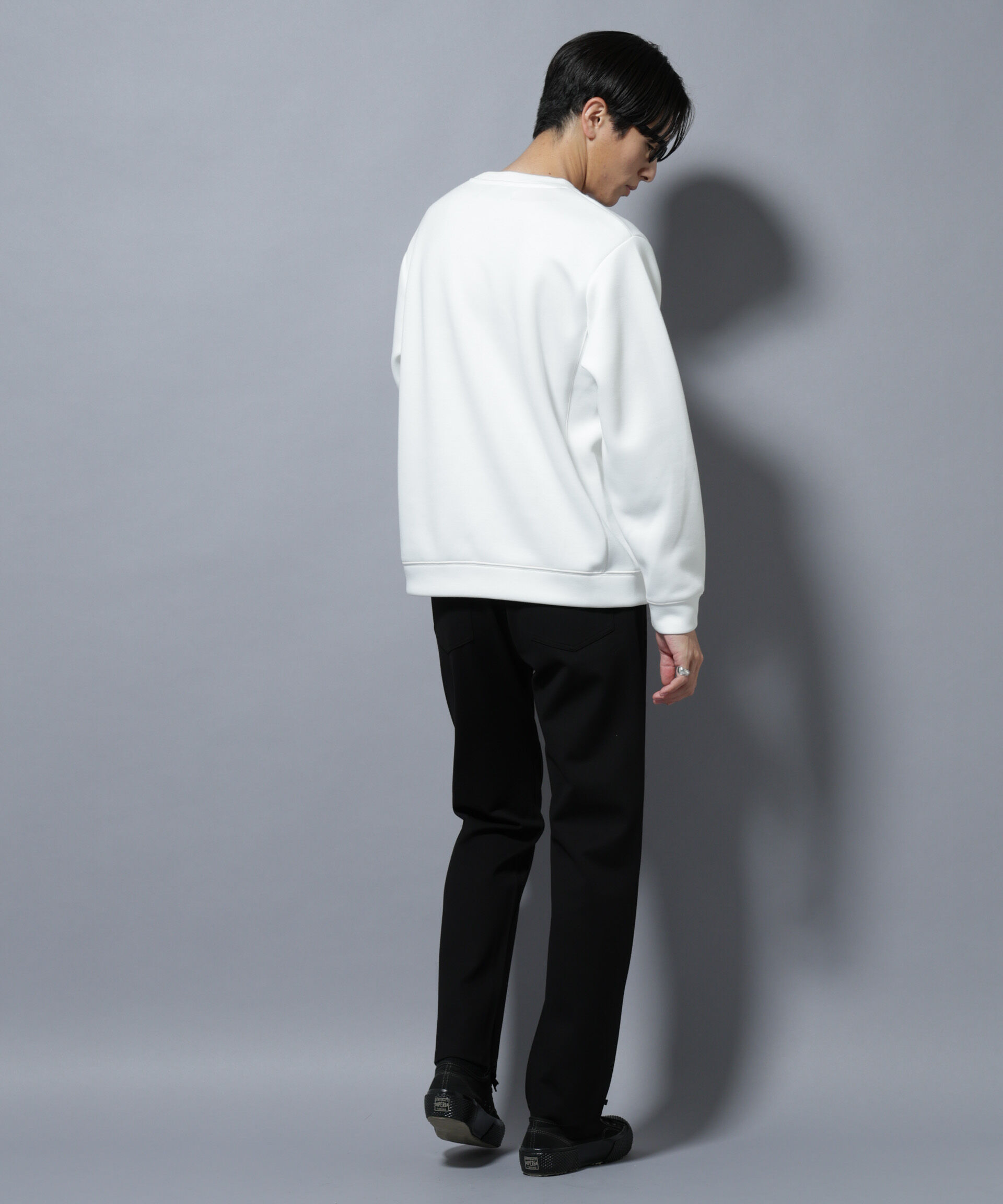 nano･universe「パネルダンボールプルオーバー 長袖(セットアップ可)」|Tシャツ・カットソー|