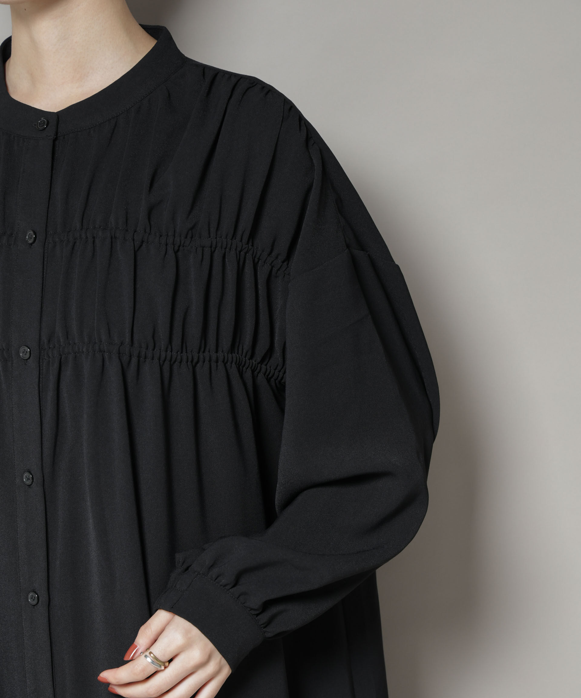 nano･universe「ギャザー切り替えデザインワンピース」|ワンピース|