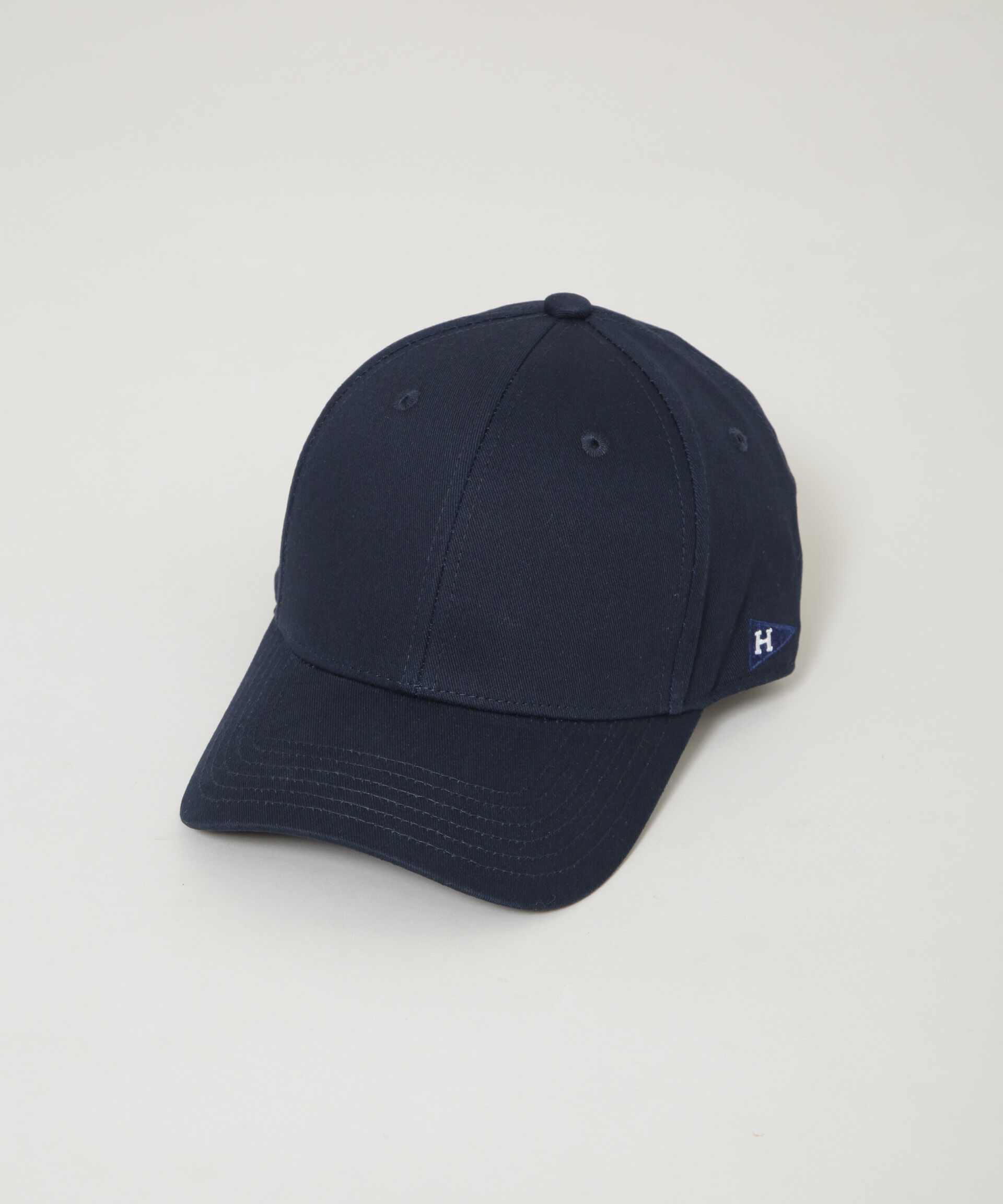 nano･universe「Healthknit/別注 ツイルペナント刺繍キャップ」|キャップ・キャスケット|ネイビー