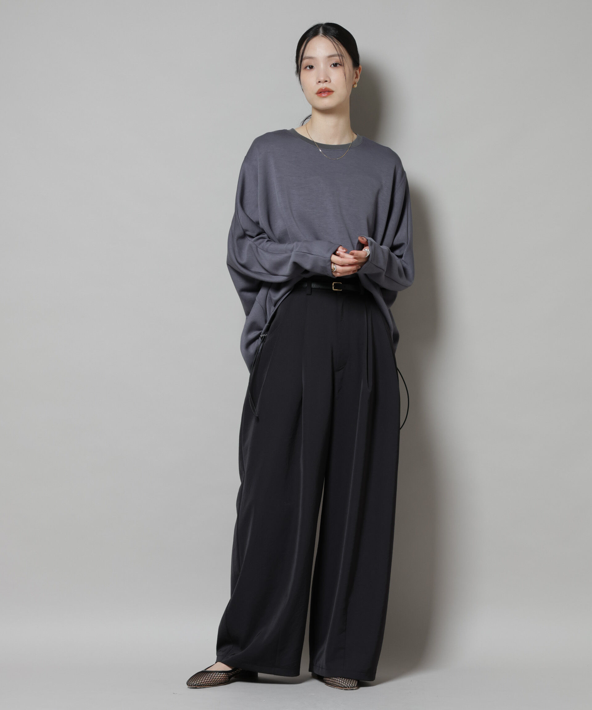 nano･universe「ドルマンスリーブバックドロストヘムカットプルオーバー」|Tシャツ・カットソー|