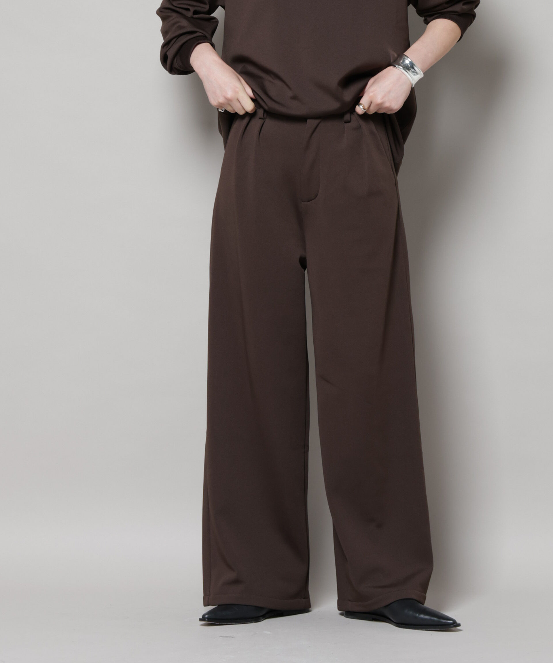 nano･universe「「MC」coveross(R)フリースボンディングパンツ(セットアップ可)」|チノ|