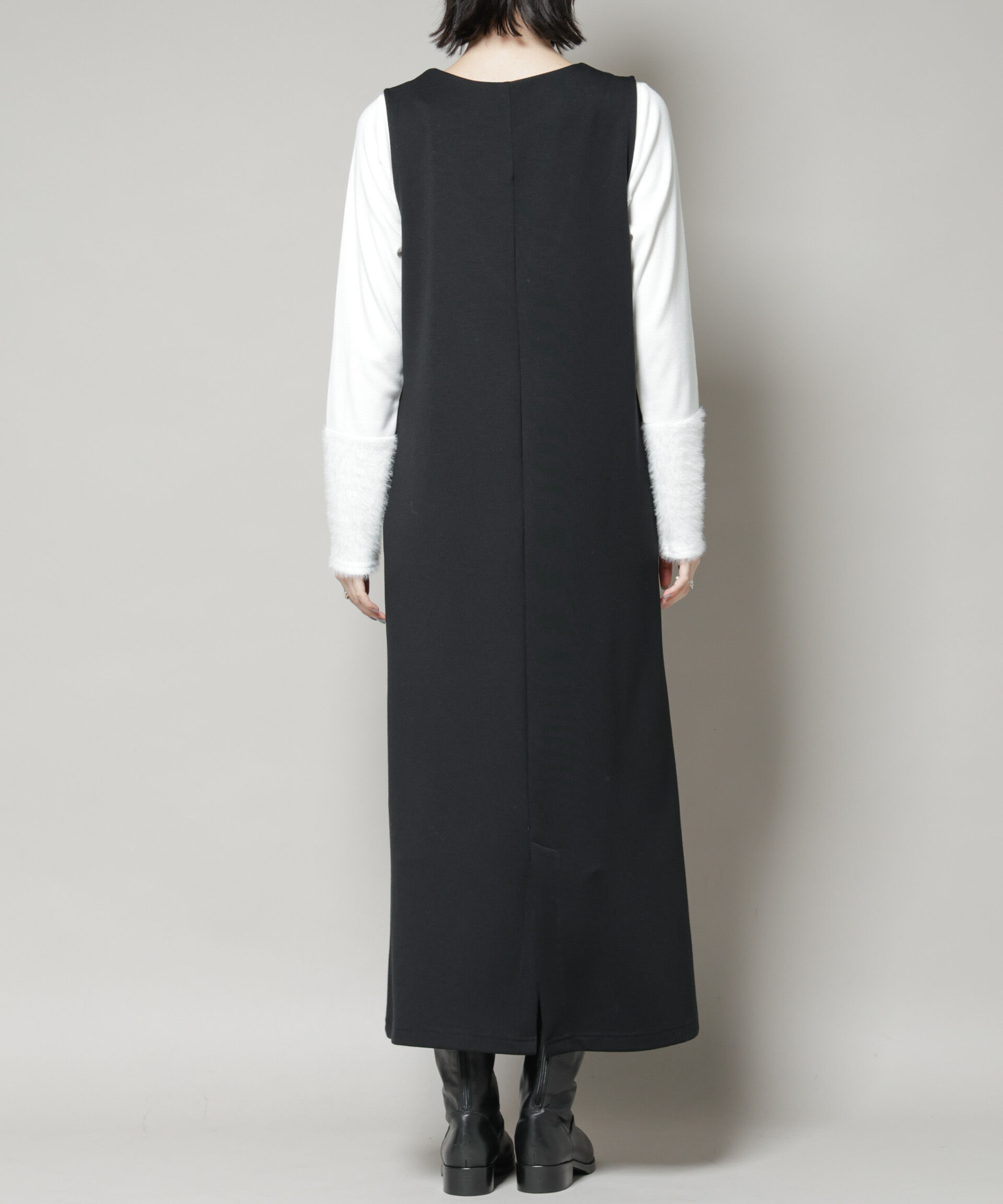 nano･universe「ジレワンピース&times;ファースリーブトップス アンサンブルセット」|ワンピース|