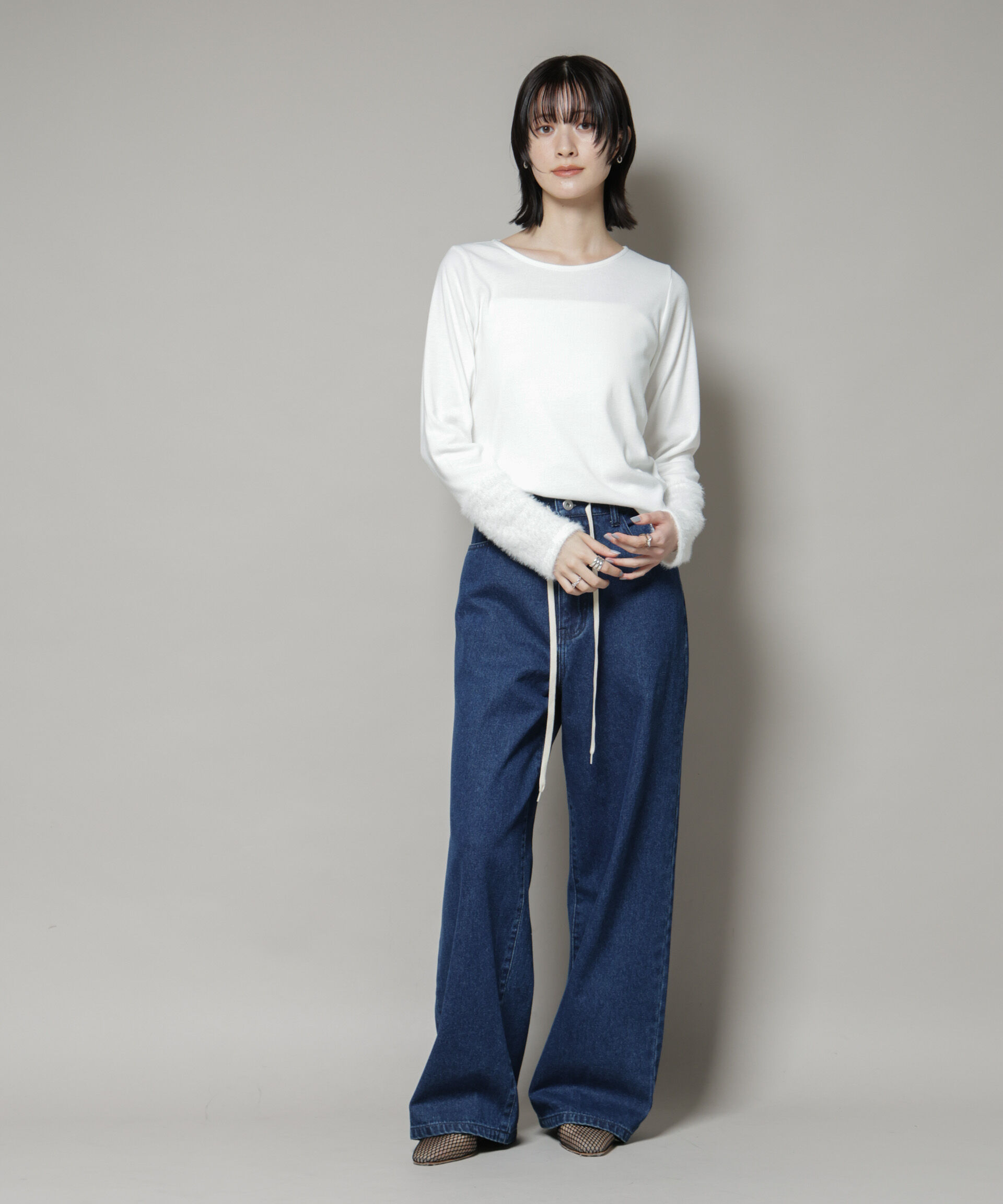 nano･universe「ジレワンピース&times;ファースリーブトップス アンサンブルセット」|ワンピース|