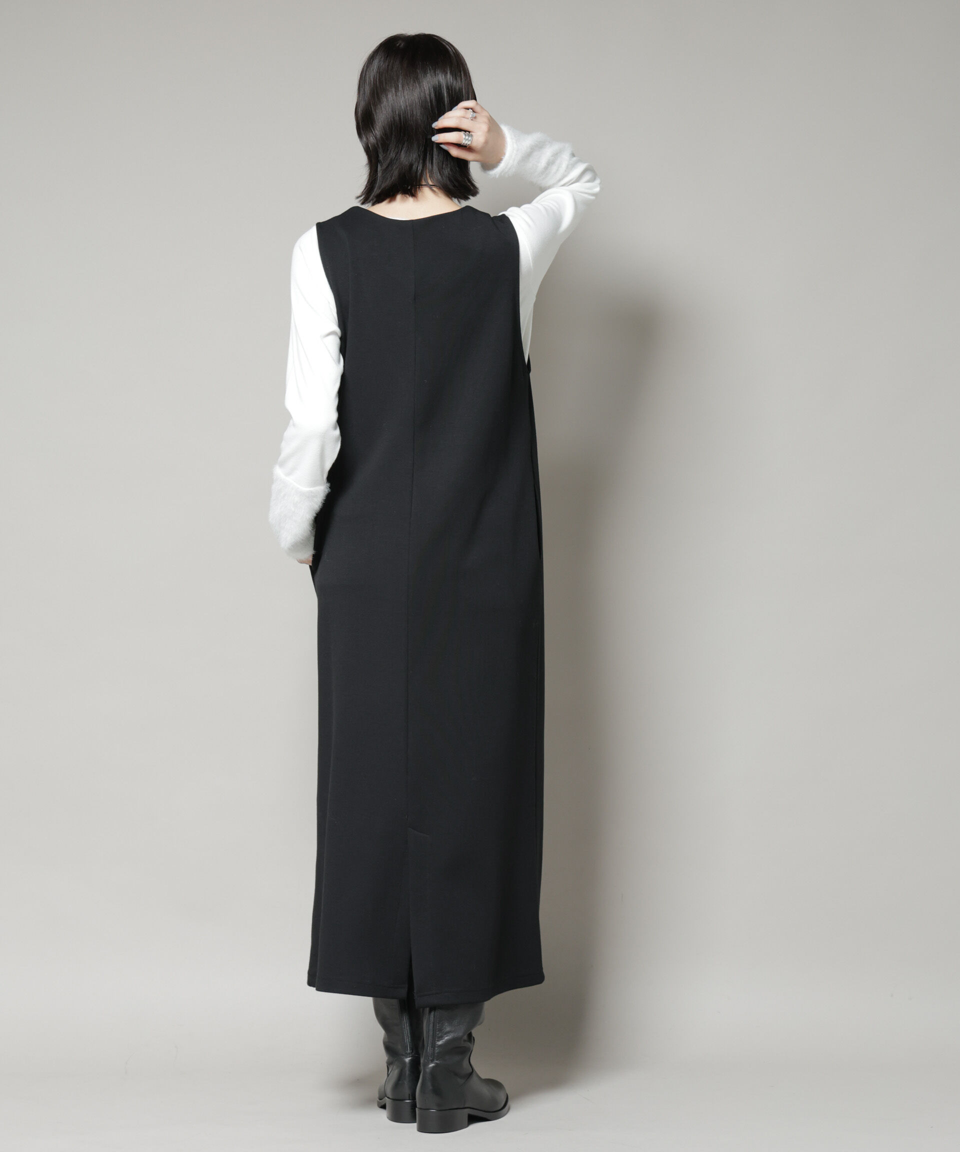 nano･universe「ジレワンピース&times;ファースリーブトップス アンサンブルセット」|ワンピース|