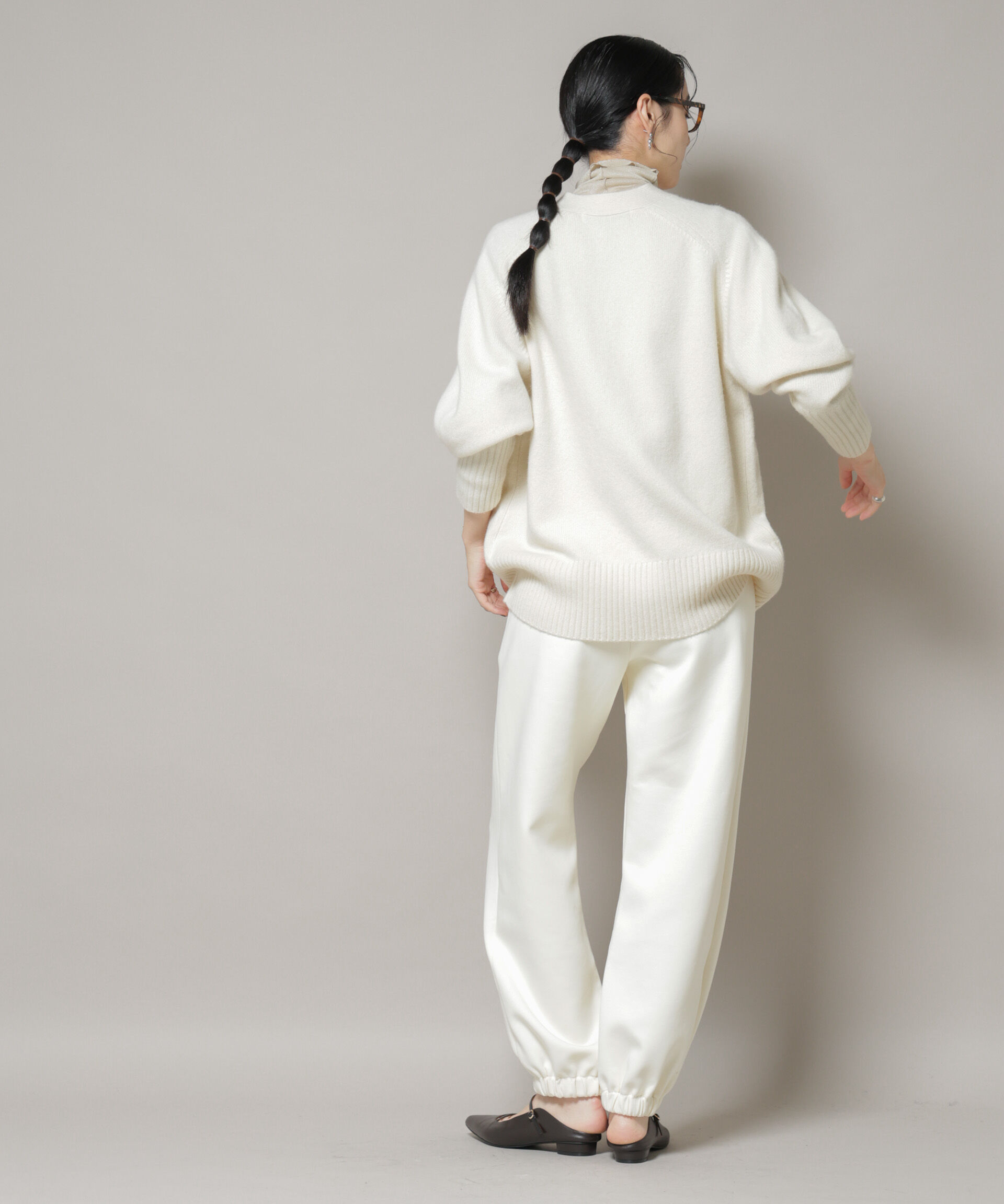 nano･universe「AQUAウールカシミヤVネックカーディガン」|ニット・セーター|