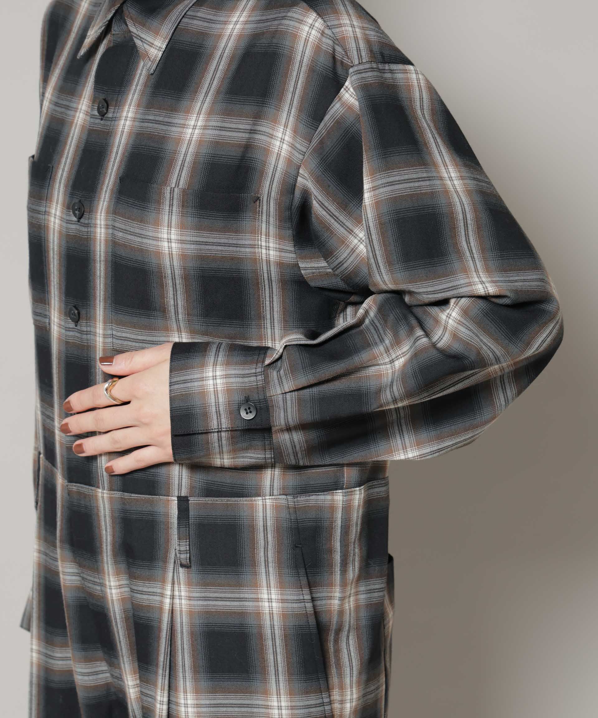 nano･universe「オンブレーチェックジャンプスーツ」|ワンピース|