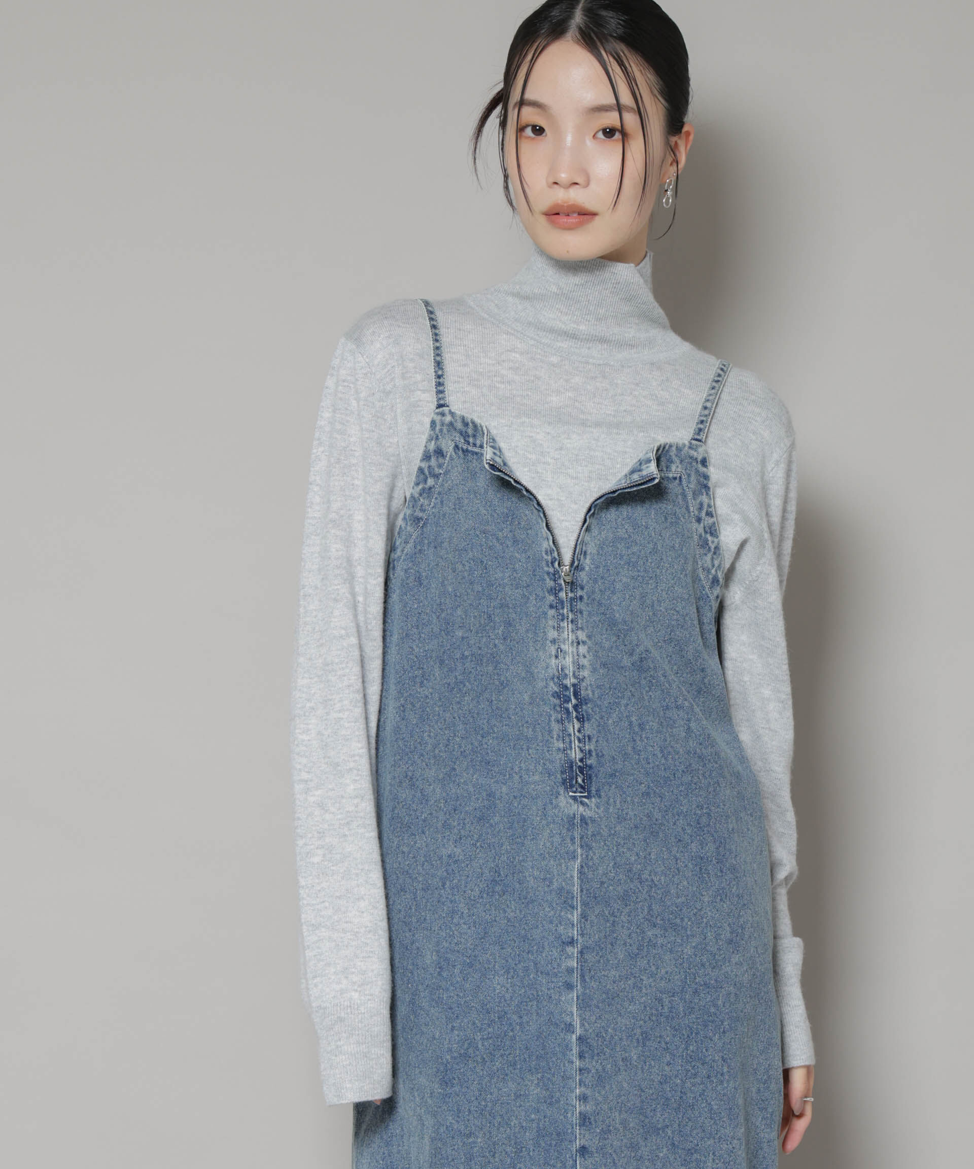 nano･universe「タートルネックカシミヤ混ニットプルオーバー」|ニット・セーター|L.グレー1