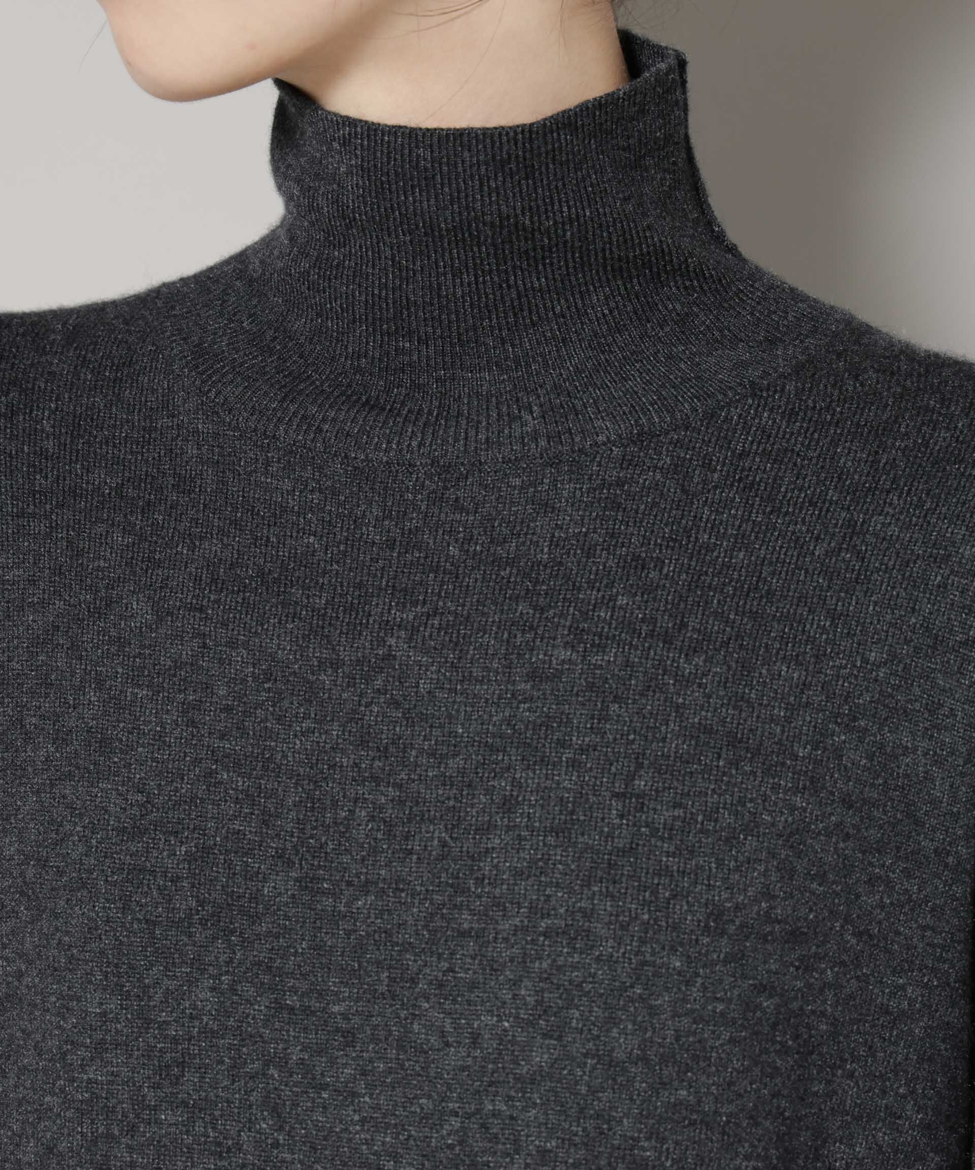 nano･universe「タートルネックカシミヤ混ニットプルオーバー」|ニット・セーター|