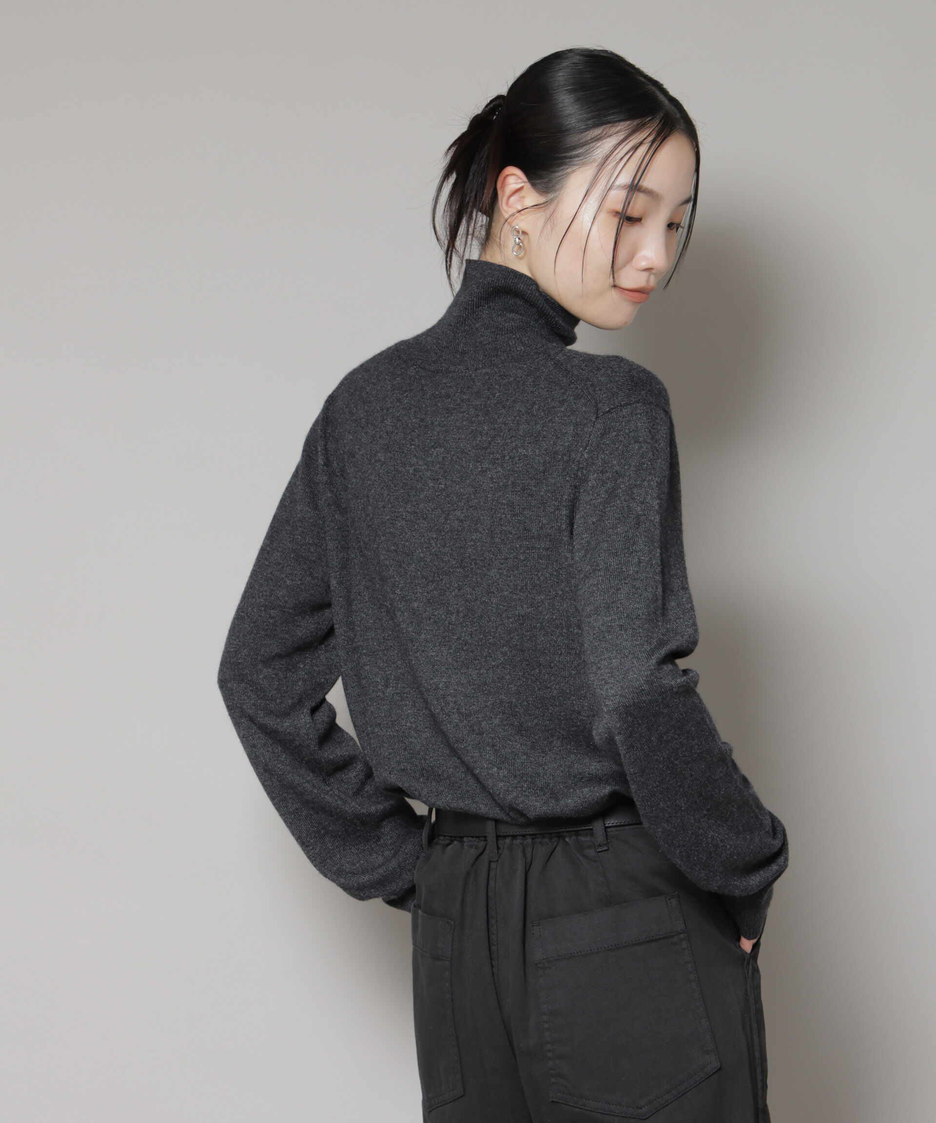 nano･universe「タートルネックカシミヤ混ニットプルオーバー」|ニット・セーター|