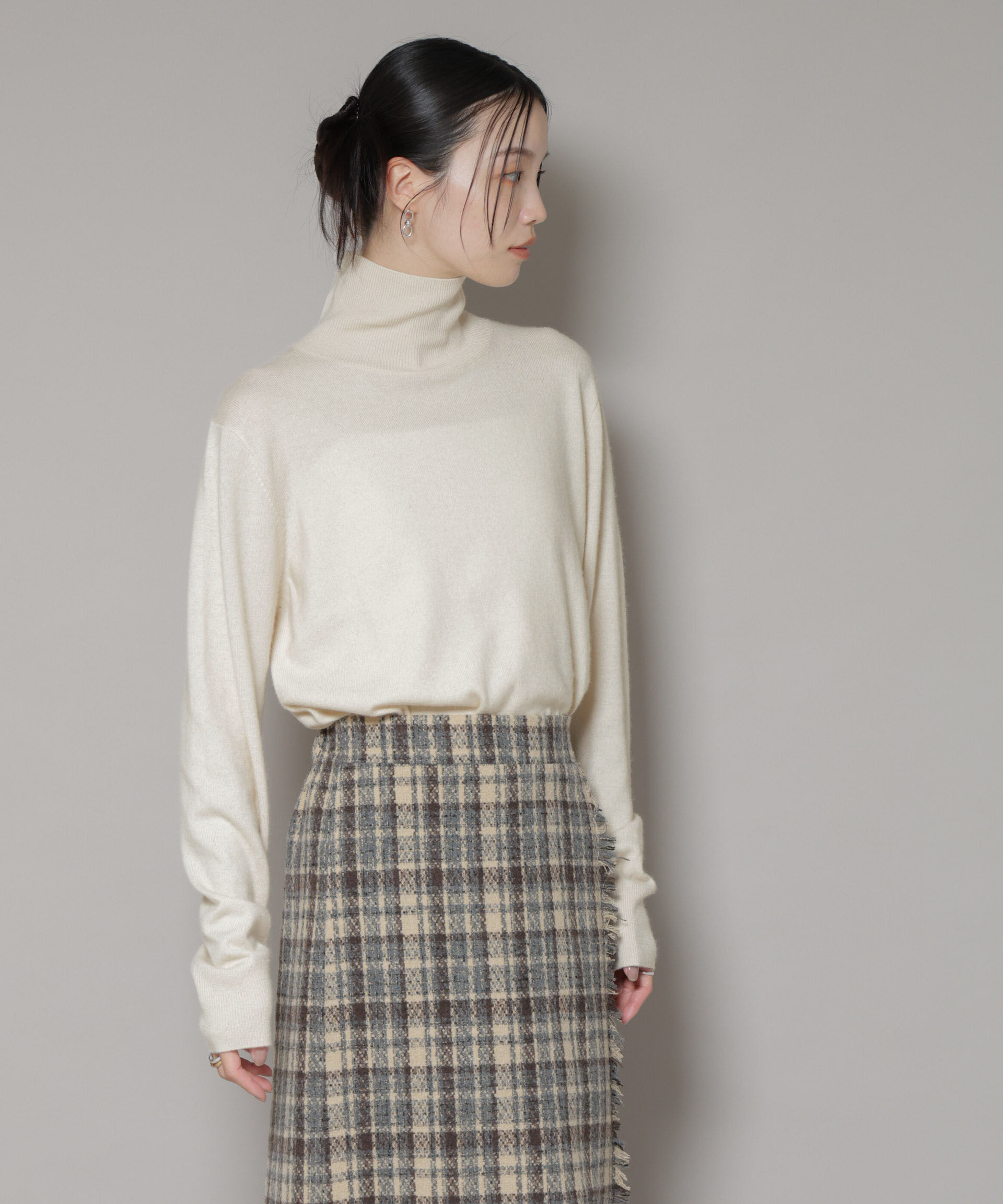 nano･universe「タートルネックカシミヤ混ニットプルオーバー」|ニット・セーター|