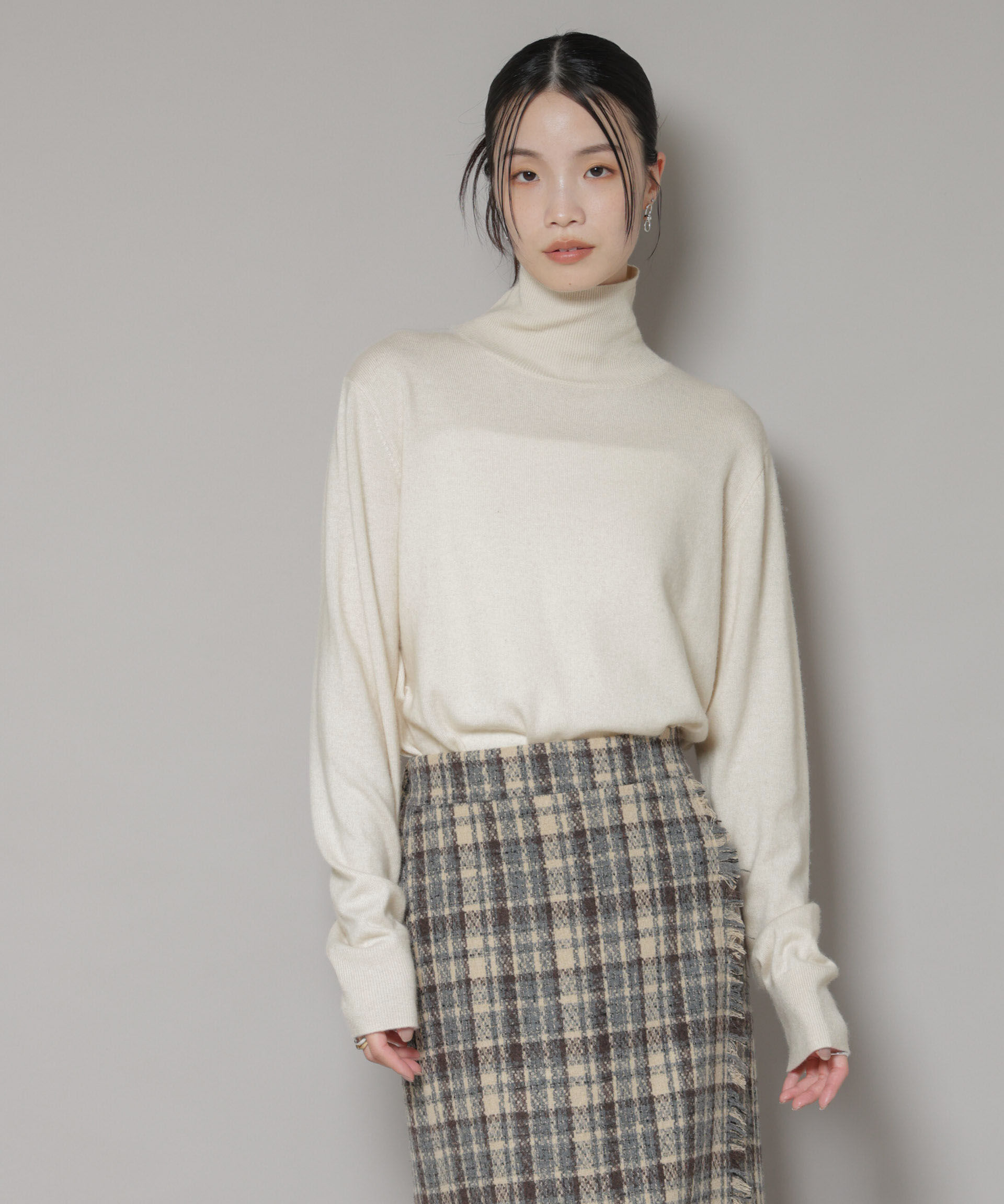 nano･universe「タートルネックカシミヤ混ニットプルオーバー」|ニット・セーター|