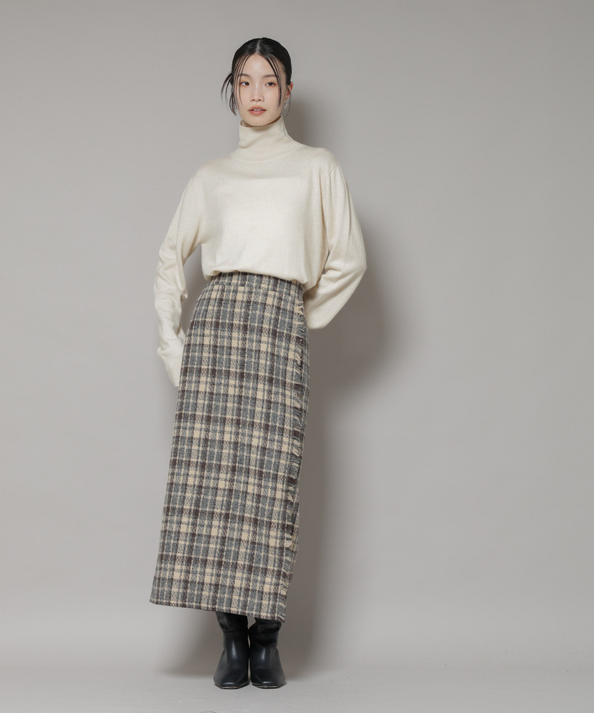 nano･universe「タートルネックカシミヤ混ニットプルオーバー」|ニット・セーター|