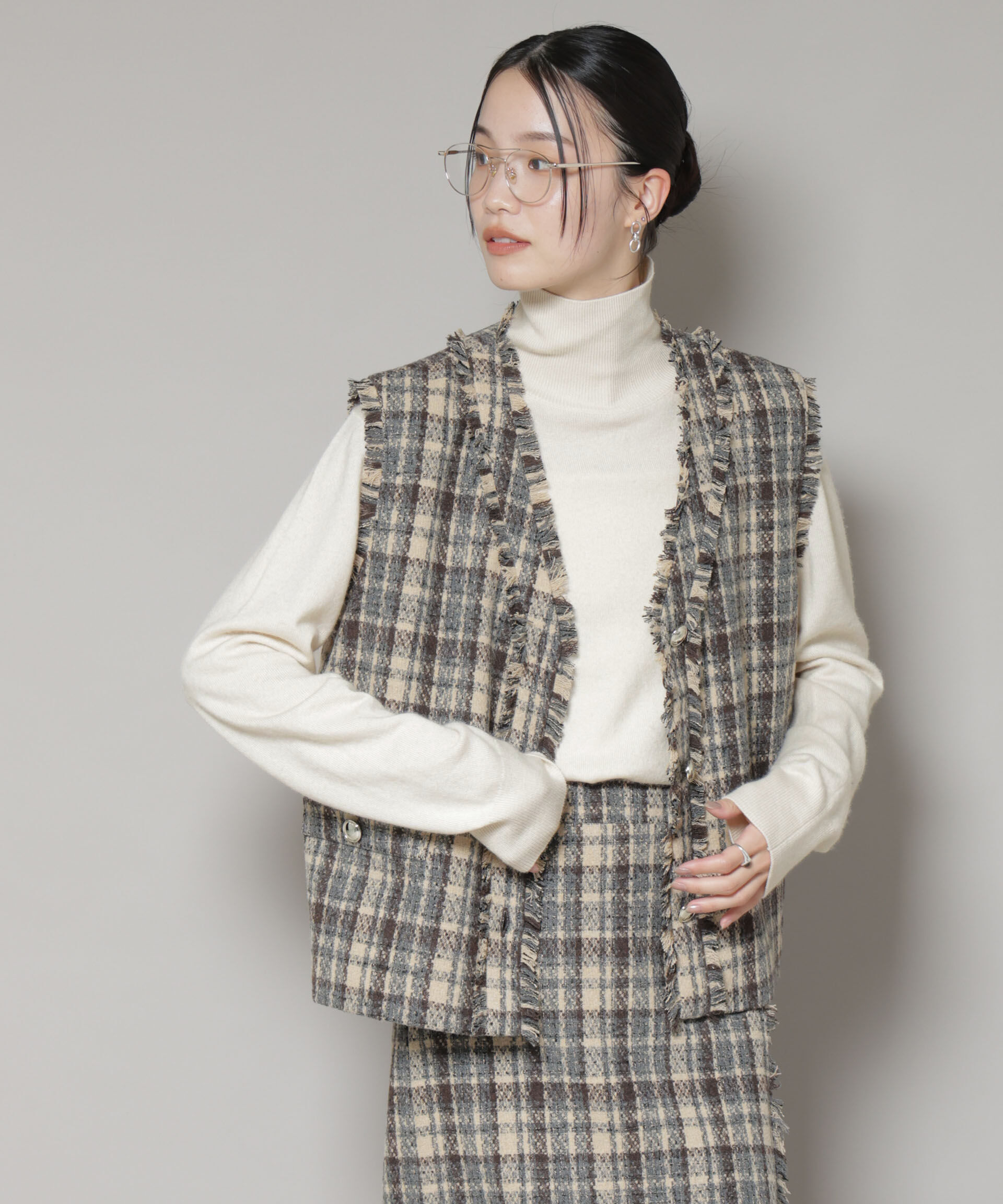 nano･universe「タートルネックカシミヤ混ニットプルオーバー」|ニット・セーター|