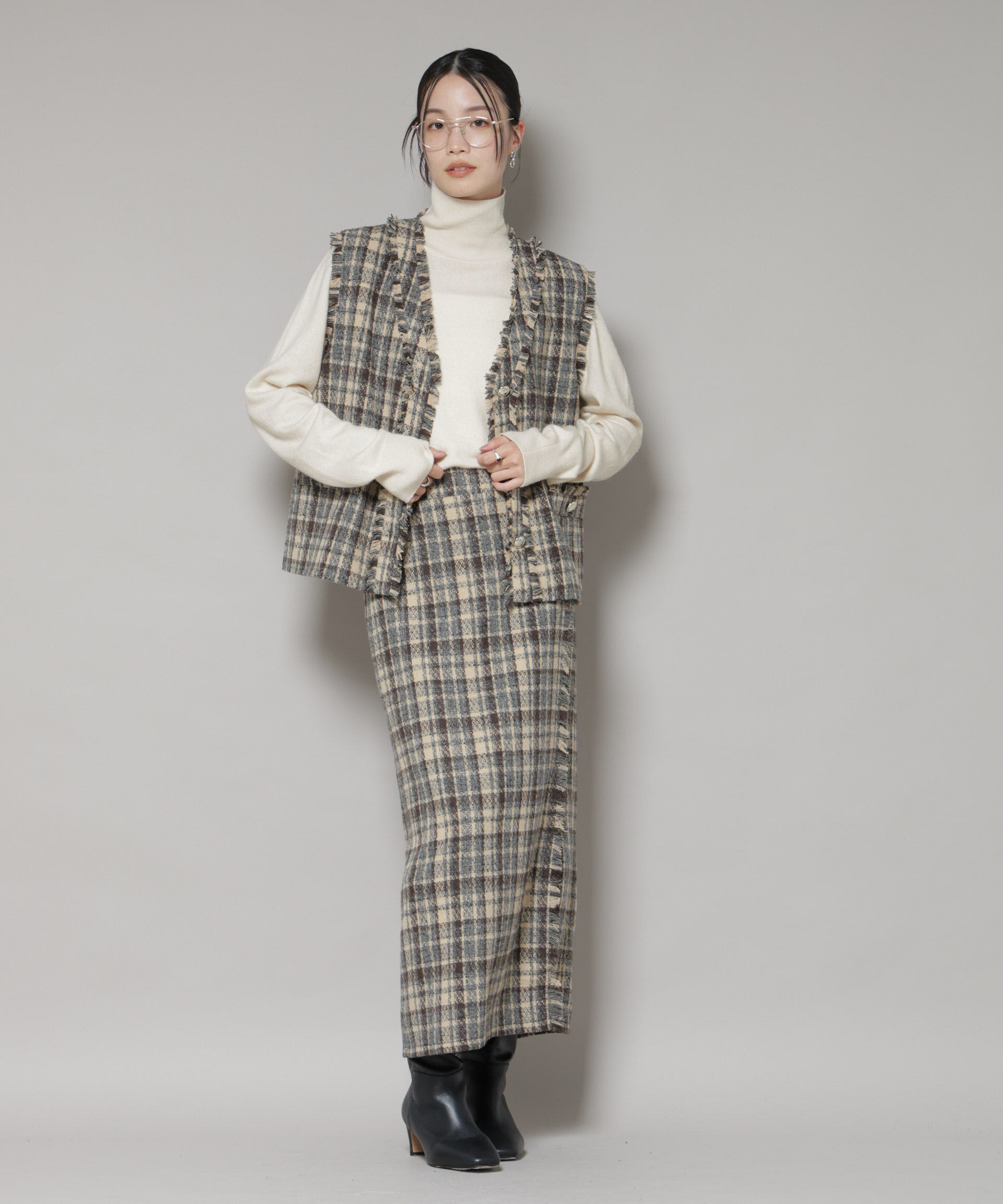 nano･universe「タートルネックカシミヤ混ニットプルオーバー」|ニット・セーター|