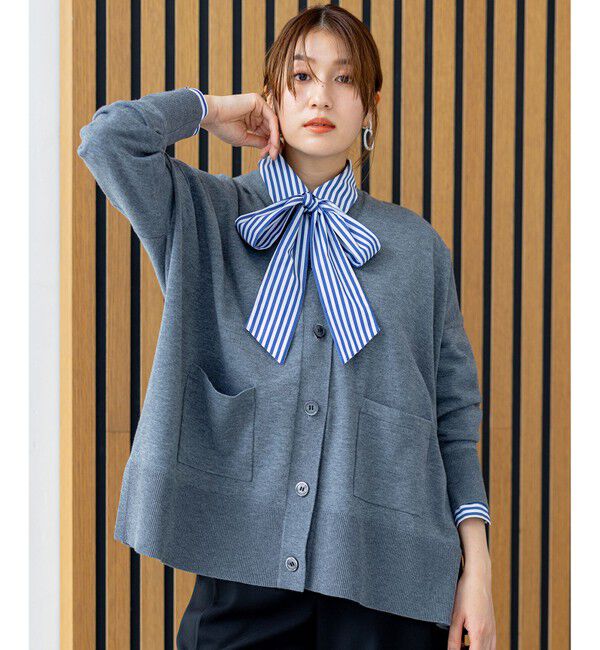 組曲「ビックシルエット カーディガン」|カーディガン|グレー系