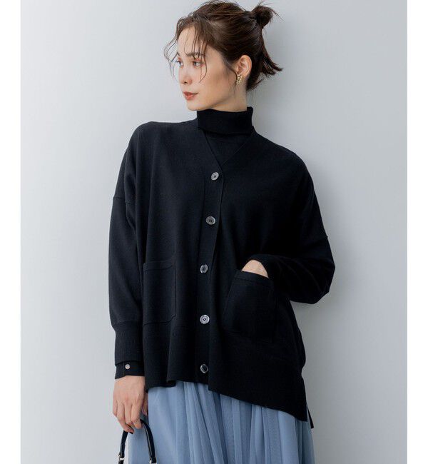 組曲「ビックシルエット カーディガン」|カーディガン|ブラック系