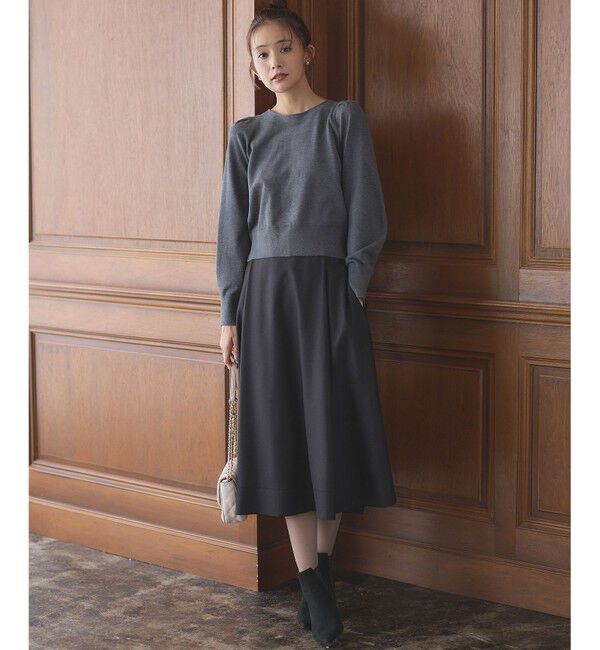 組曲「【前後着用可】BOREROタックプルオーバー ニット」|ニット・セーター|