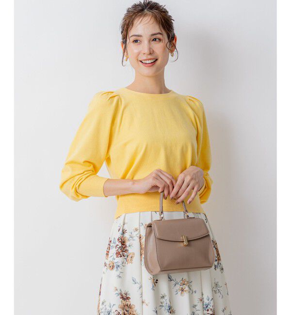 組曲「【前後着用可】BOREROタックプルオーバー ニット」|ニット・セーター|オレンジ系