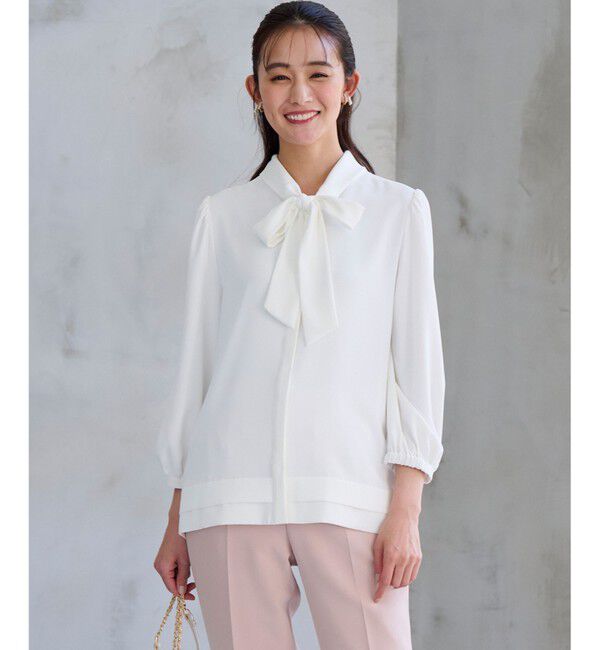 組曲「【KUMIKYOKU NAVY】ジョーゼットシフォン2WAY ボウタイブラウス」|シャツ・ブラウス|ﾊﾟｰﾙﾎﾜ