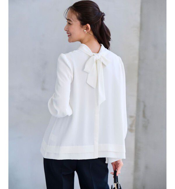 組曲「【KUMIKYOKU NAVY】ジョーゼットシフォン2WAY ボウタイブラウス」|シャツ・ブラウス|