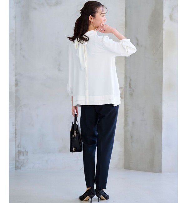 組曲「【KUMIKYOKU NAVY】ジョーゼットシフォン2WAY ボウタイブラウス」|シャツ・ブラウス|