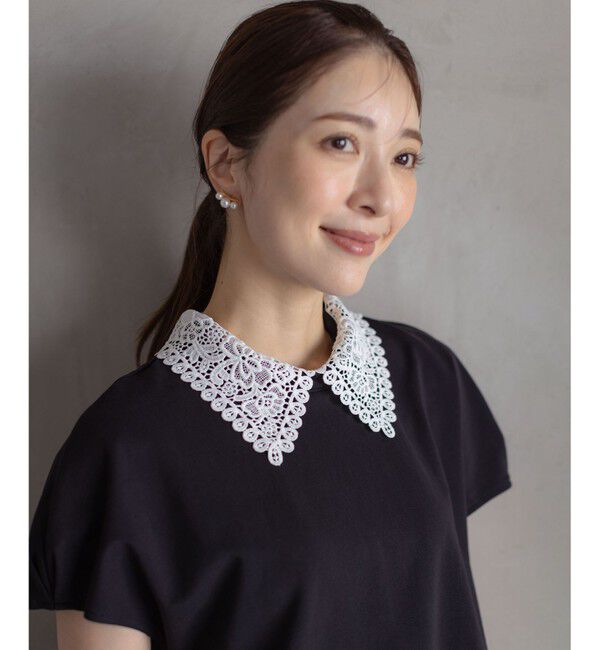 組曲「【2WAY】レース襟フレンチテリー カットソー」|Tシャツ・カットソー|
