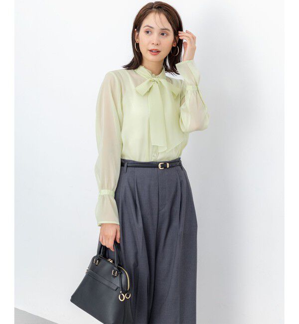 組曲「【WEB限定】シャイニーオーガンボウタイ付き ブラウス」|シャツ・ブラウス|