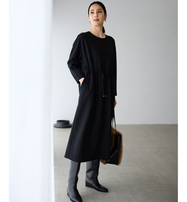 自由区「【カタログ掲載】TWダンボールジャージ ワンピース」|ワンピース|ネイビー